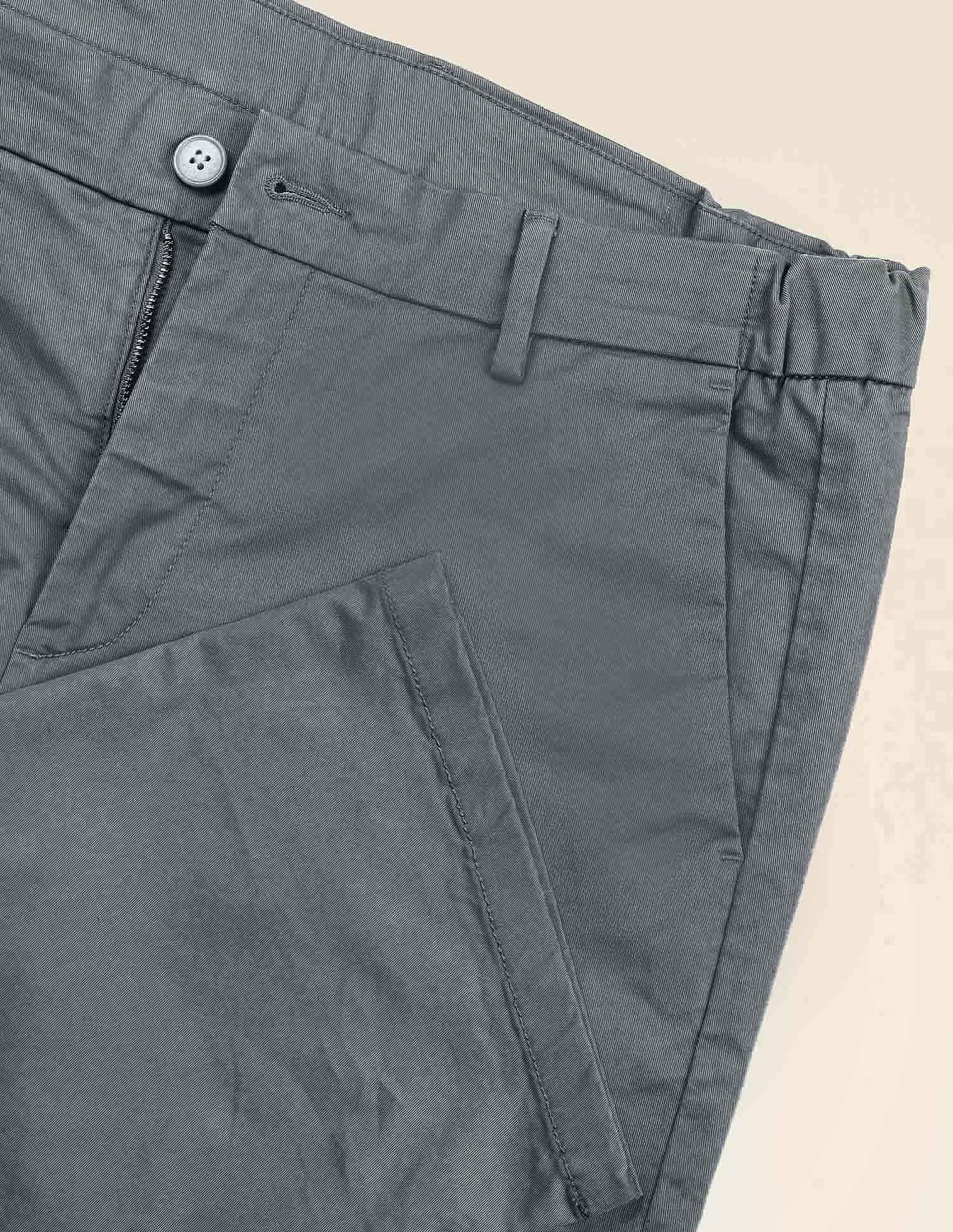 Elasticized Waist Straight Fit Trousers Light Grey - U.S. POLO ASSN. | Large