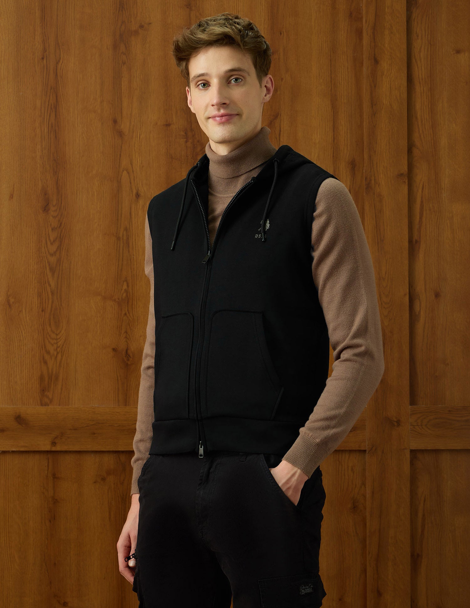 Varsity Theatre Regular Fit Zipper Sweatshirt Black - U.S. POLO ASSN. | Large