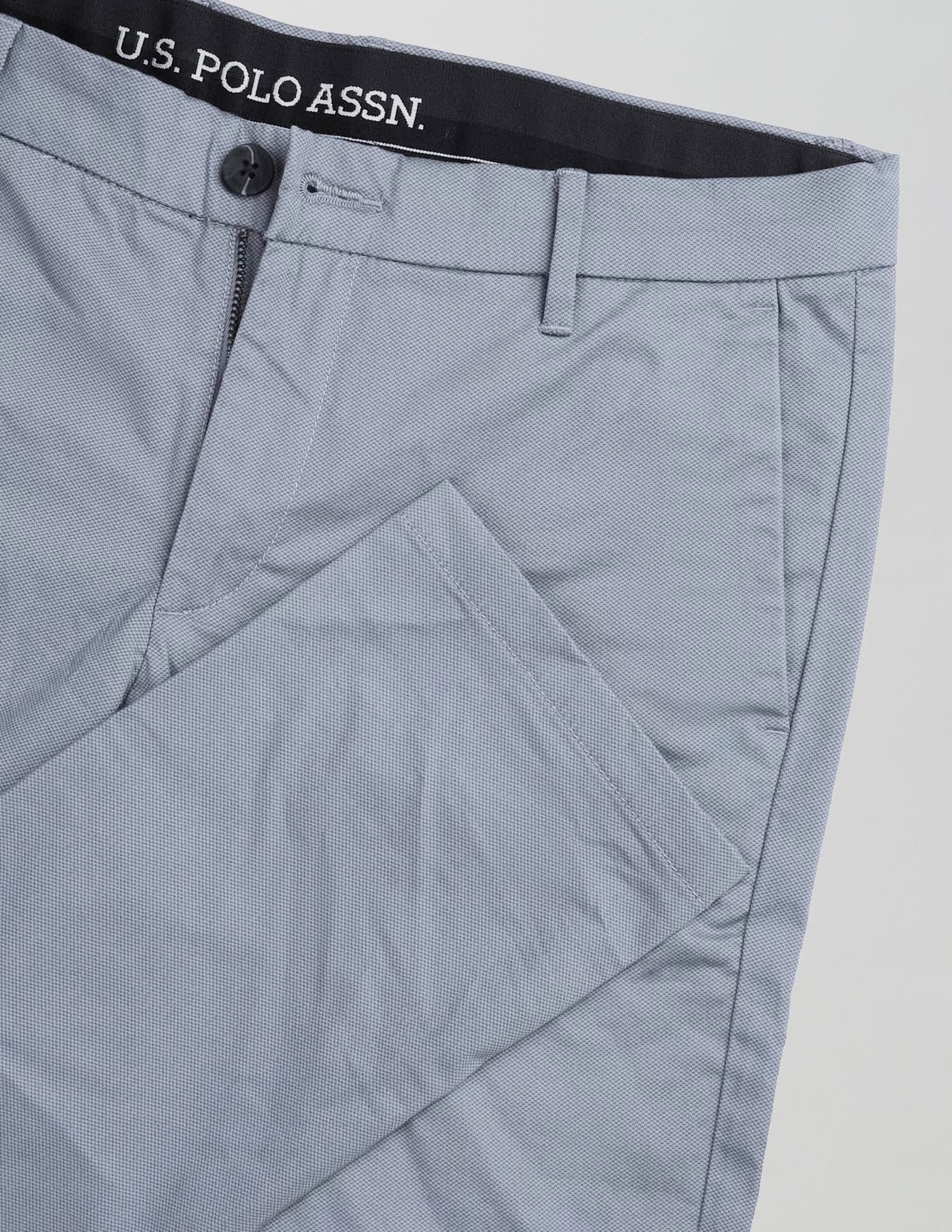 Denver Slim Fit Satin Trousers Blue - U.S. POLO ASSN. | Large