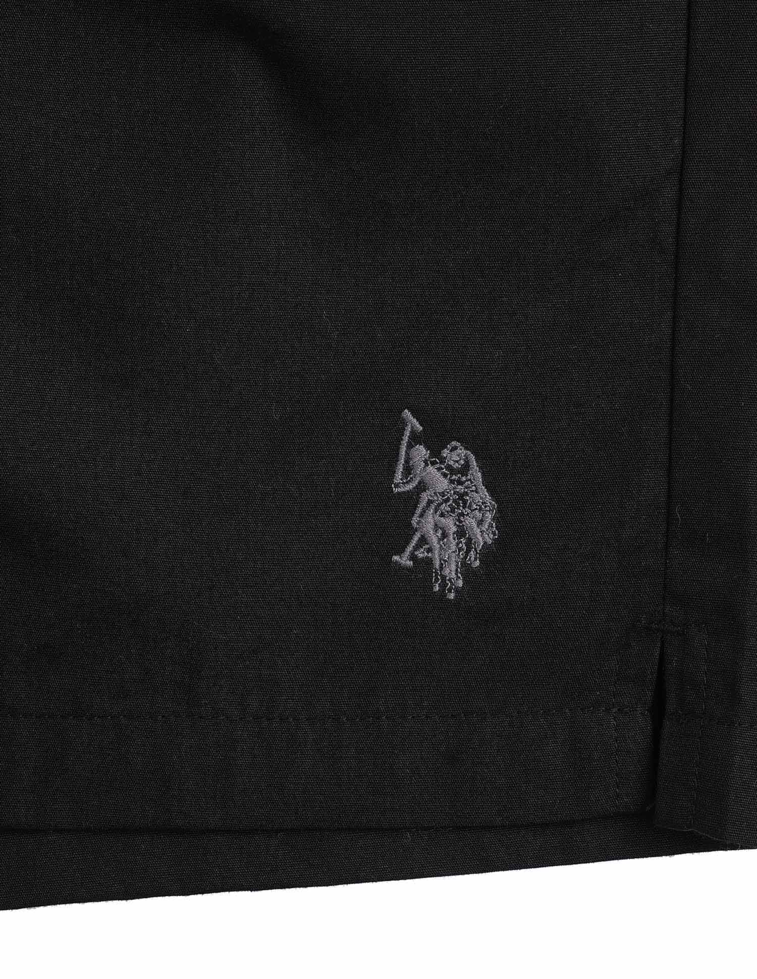 Solid Breathable OEX13 Boxers - Pack Of 1 Black - U.S. Polo Assn. India | Large