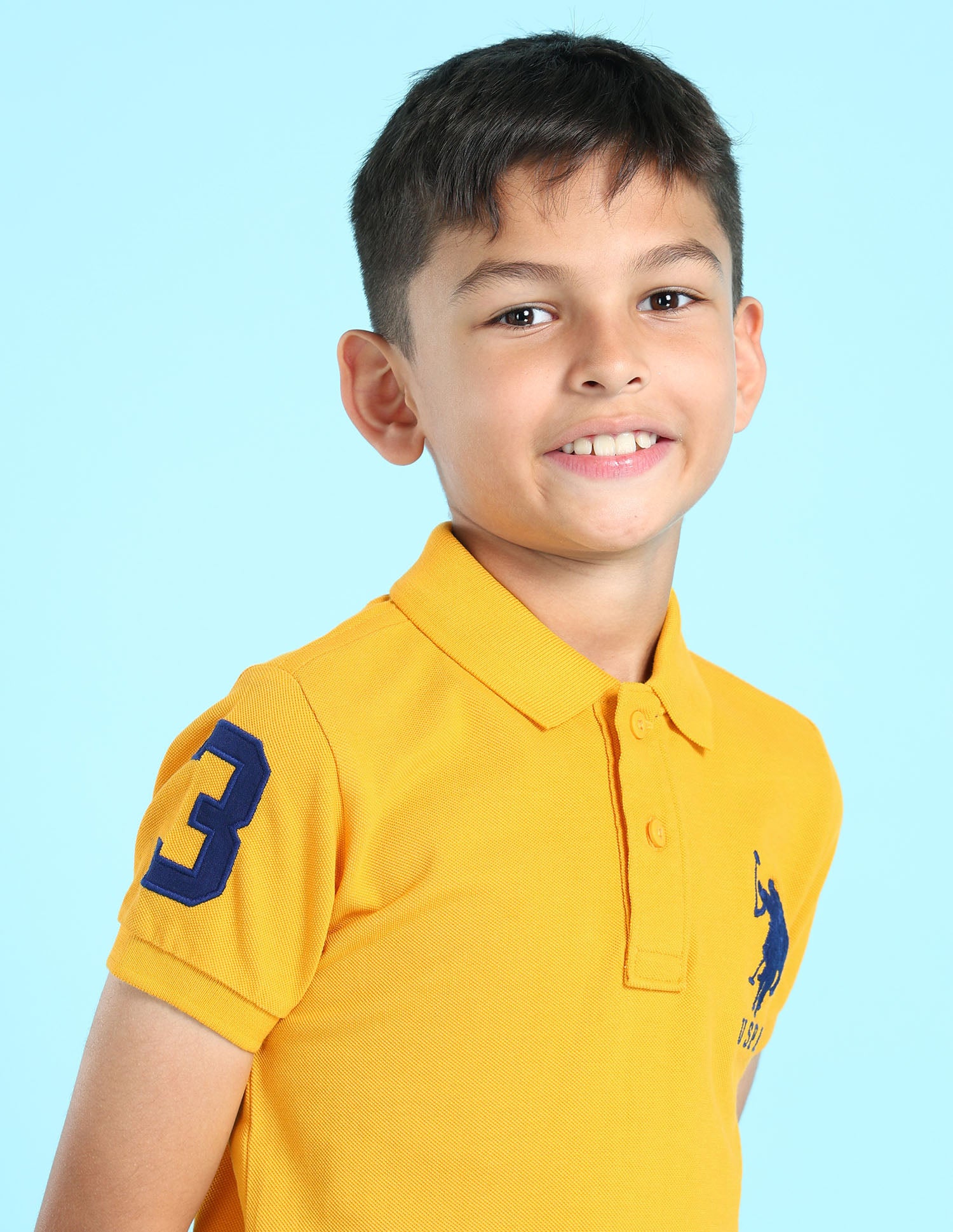 Pique Solid Polo Shirt Yellow - U.S. POLO ASSN. | Large