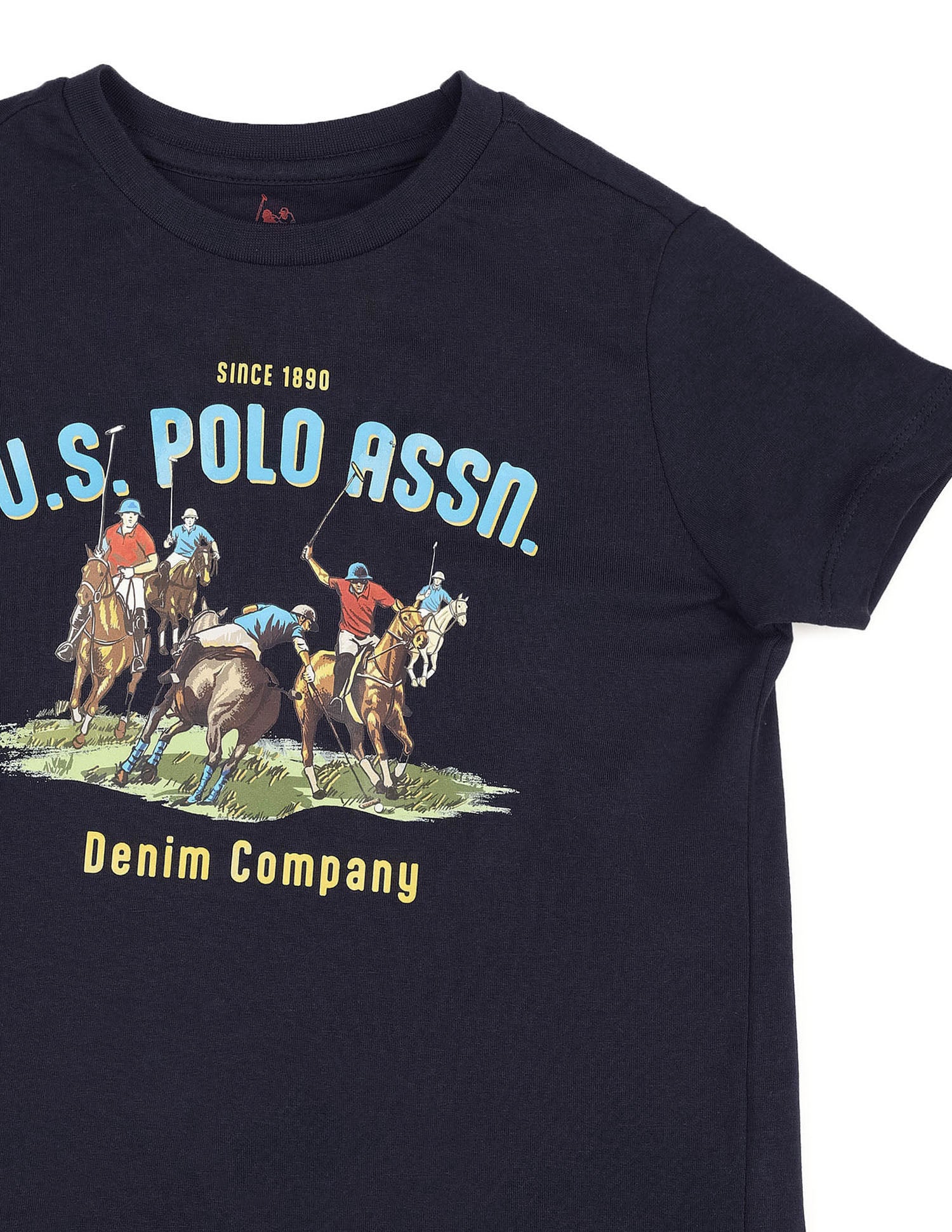 Boys Brand Printed Regular Fit T-Shirt Olive - U.S. POLO ASSN. | Large