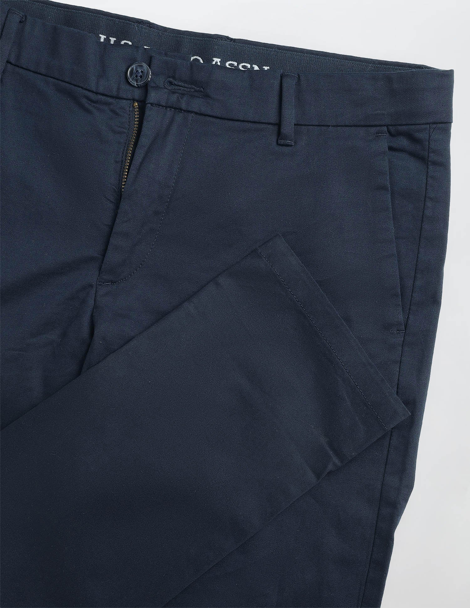 Austin Slim Fit Dobby Trousers Navy - U.S. Polo Assn. India | Large