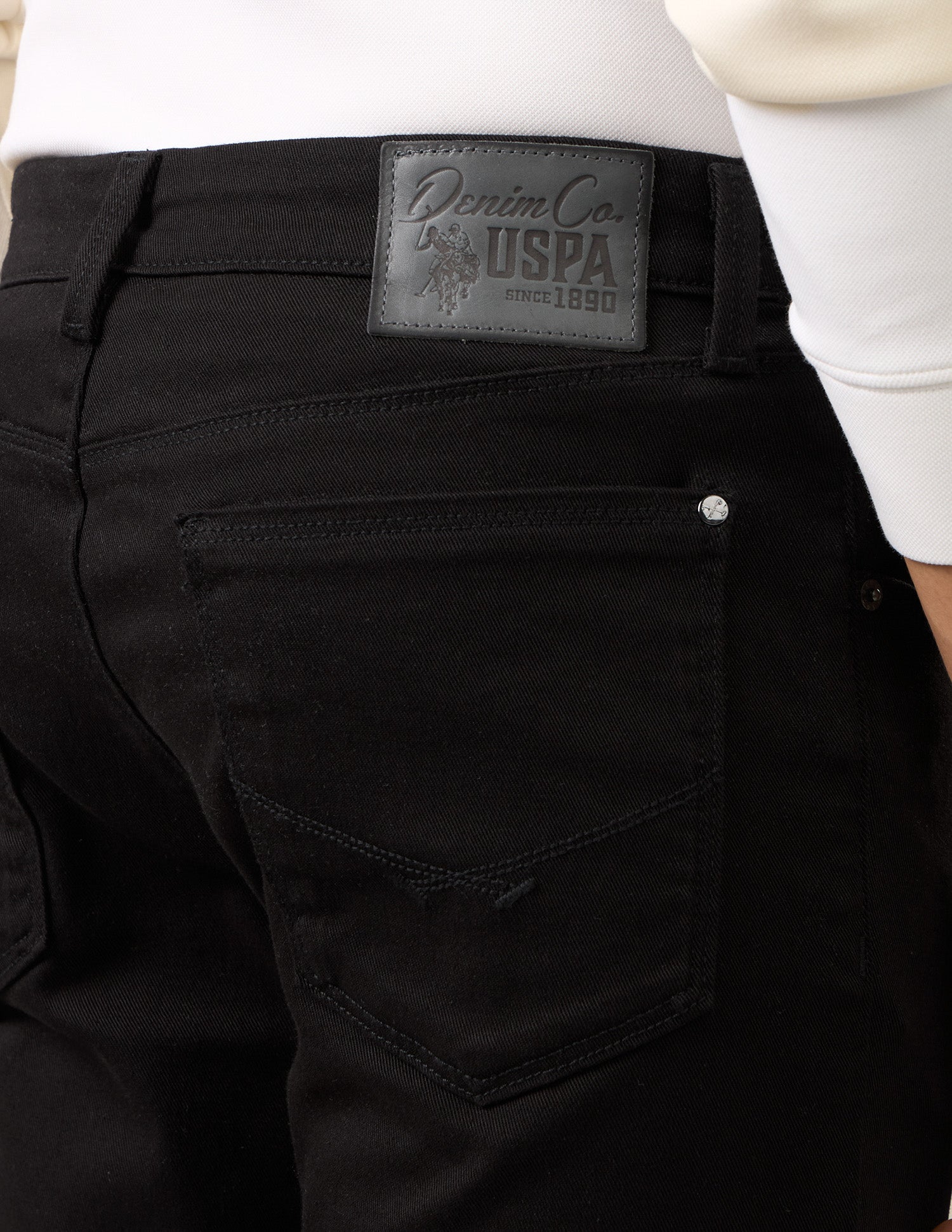 Brandon Slim-Tapered Fit Black Jeans Black - U.S. Polo Assn. India | Large