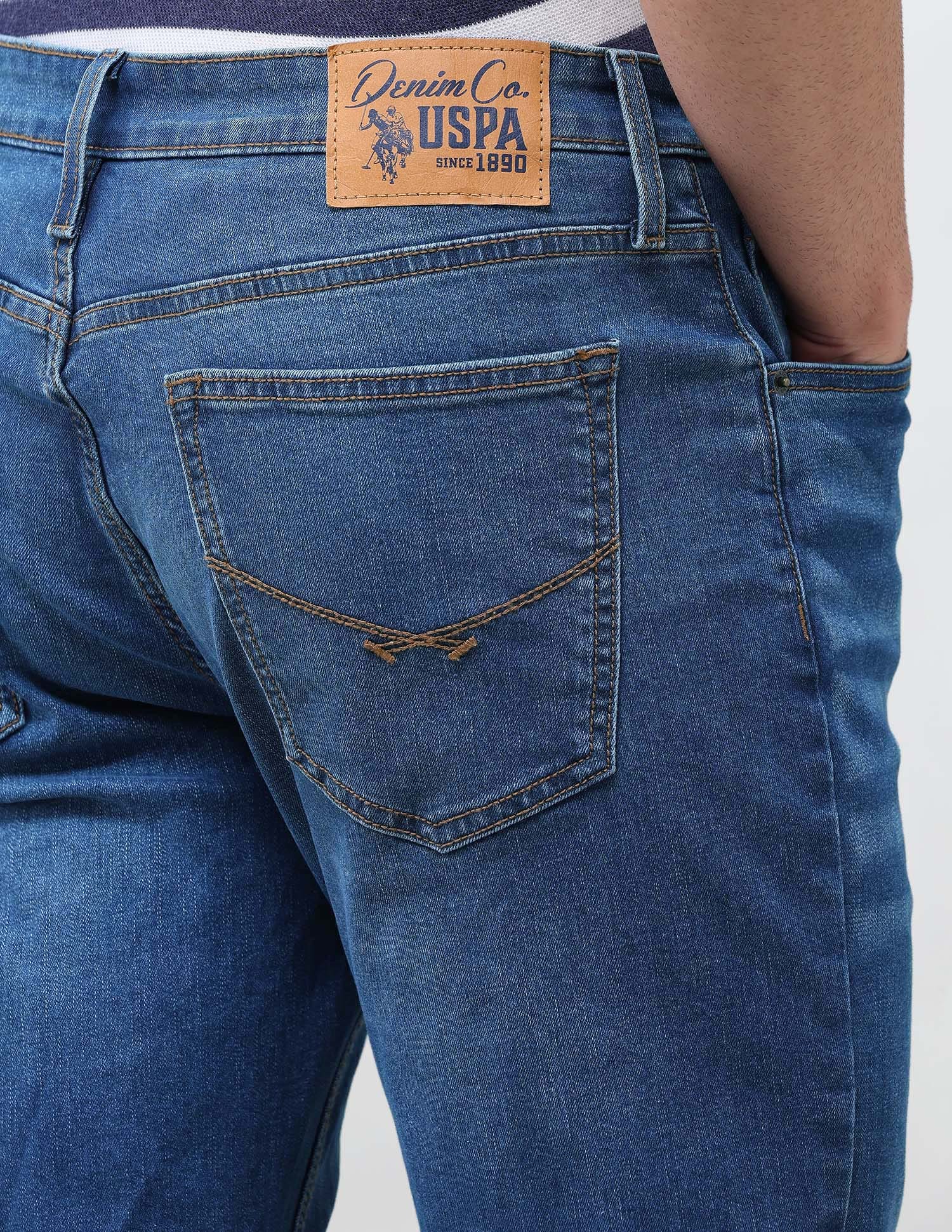 Solid Bootcut Fit Jeans Blue - U.S. Polo Assn. India | Large