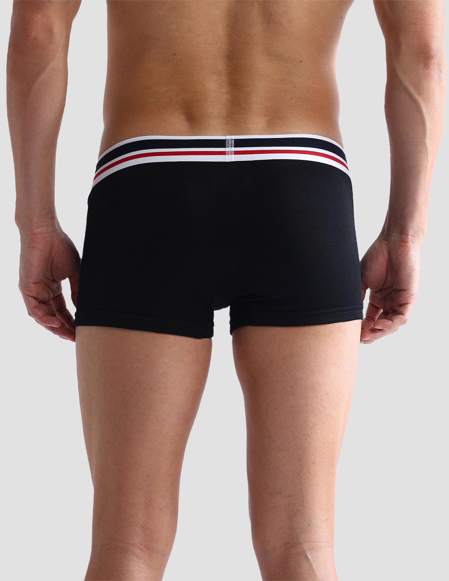 Elastic Waistband Ribbed I641 Trunks - Pack Of 3 Maroon, Black and Navy - U.S. POLO ASSN. | Large