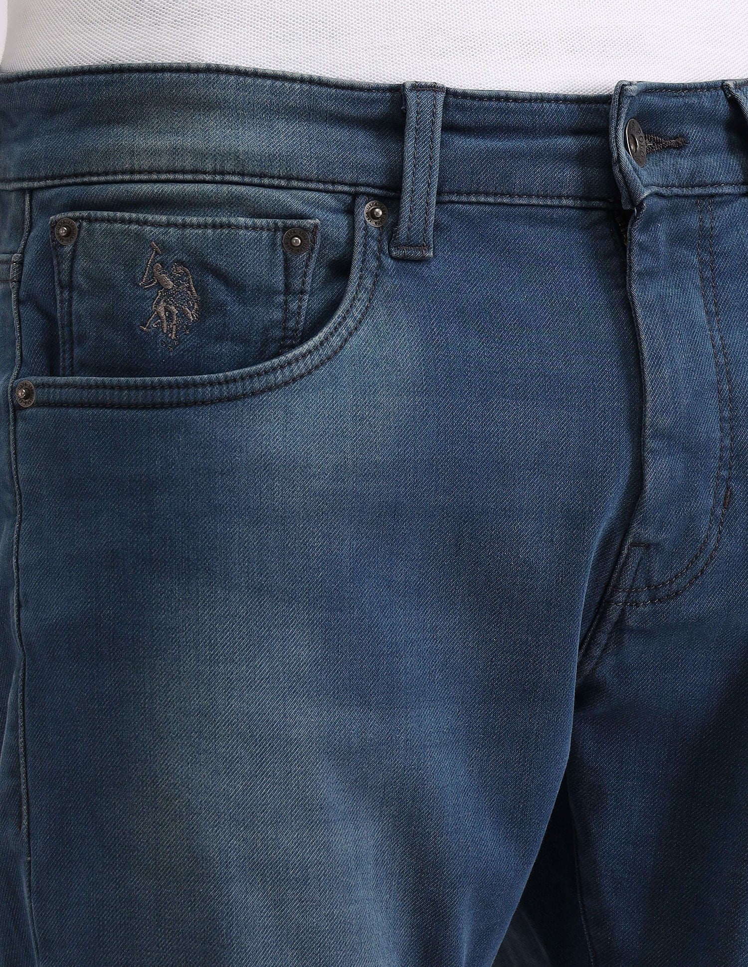 Henry Tapered Blue Jeans Blue - U.S. POLO ASSN. | Large