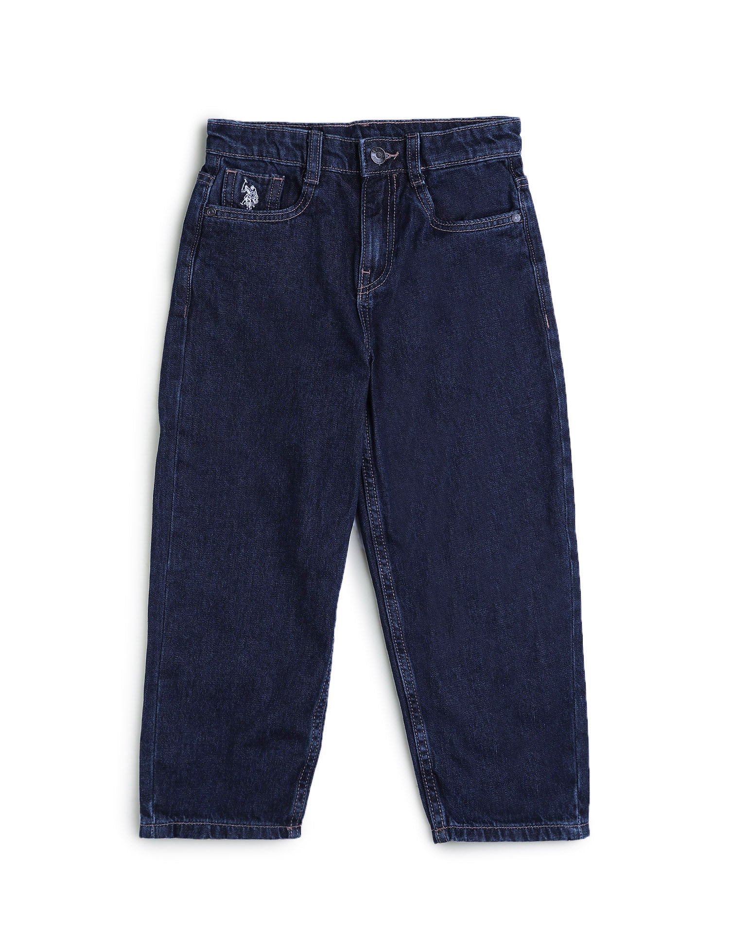 Boys Relaxed Fit Mid Rise Jeans Blue - U.S. POLO ASSN. | Large