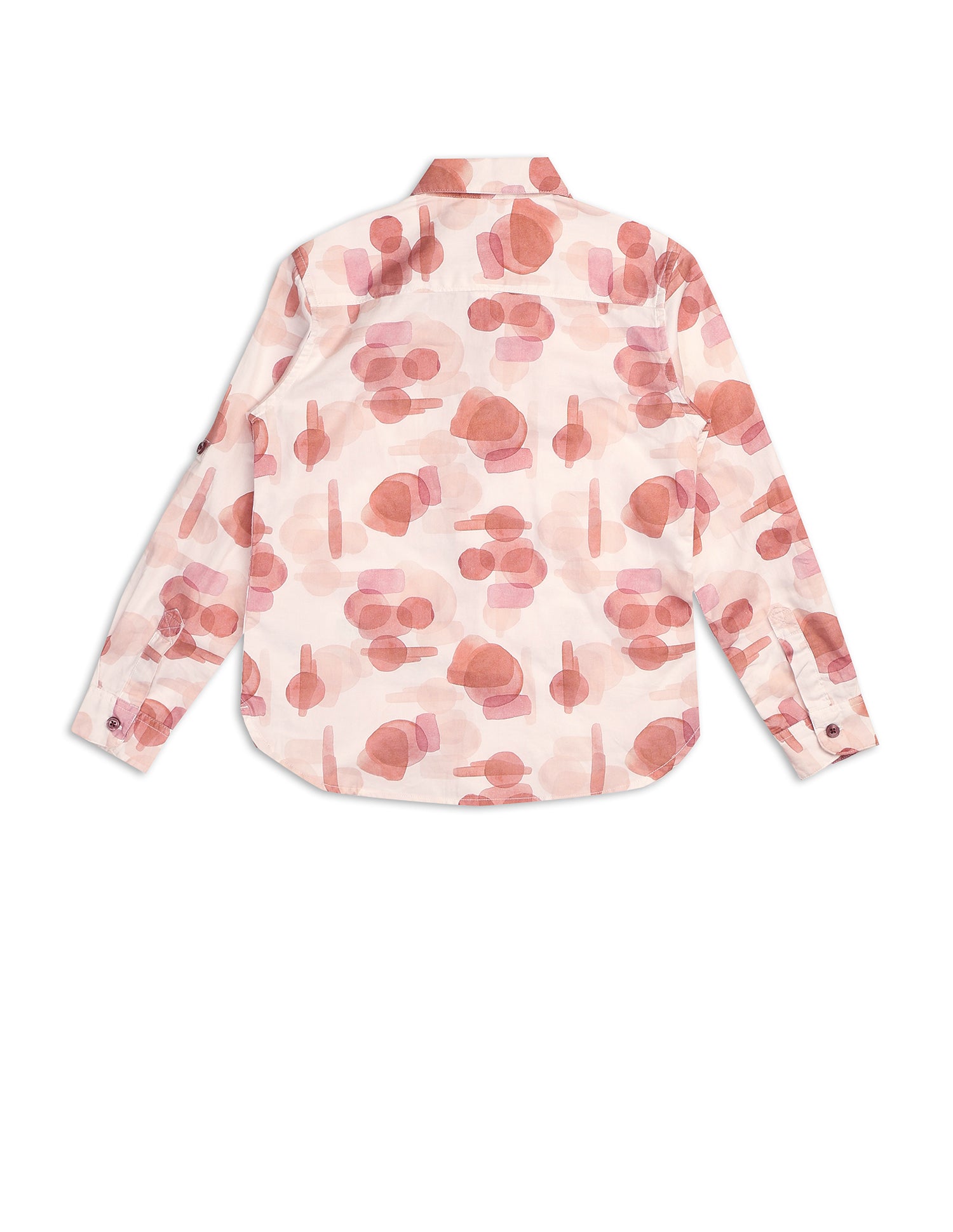 Boys Abstract Printed Satin Shirt Brown - U.S. POLO ASSN. | Large