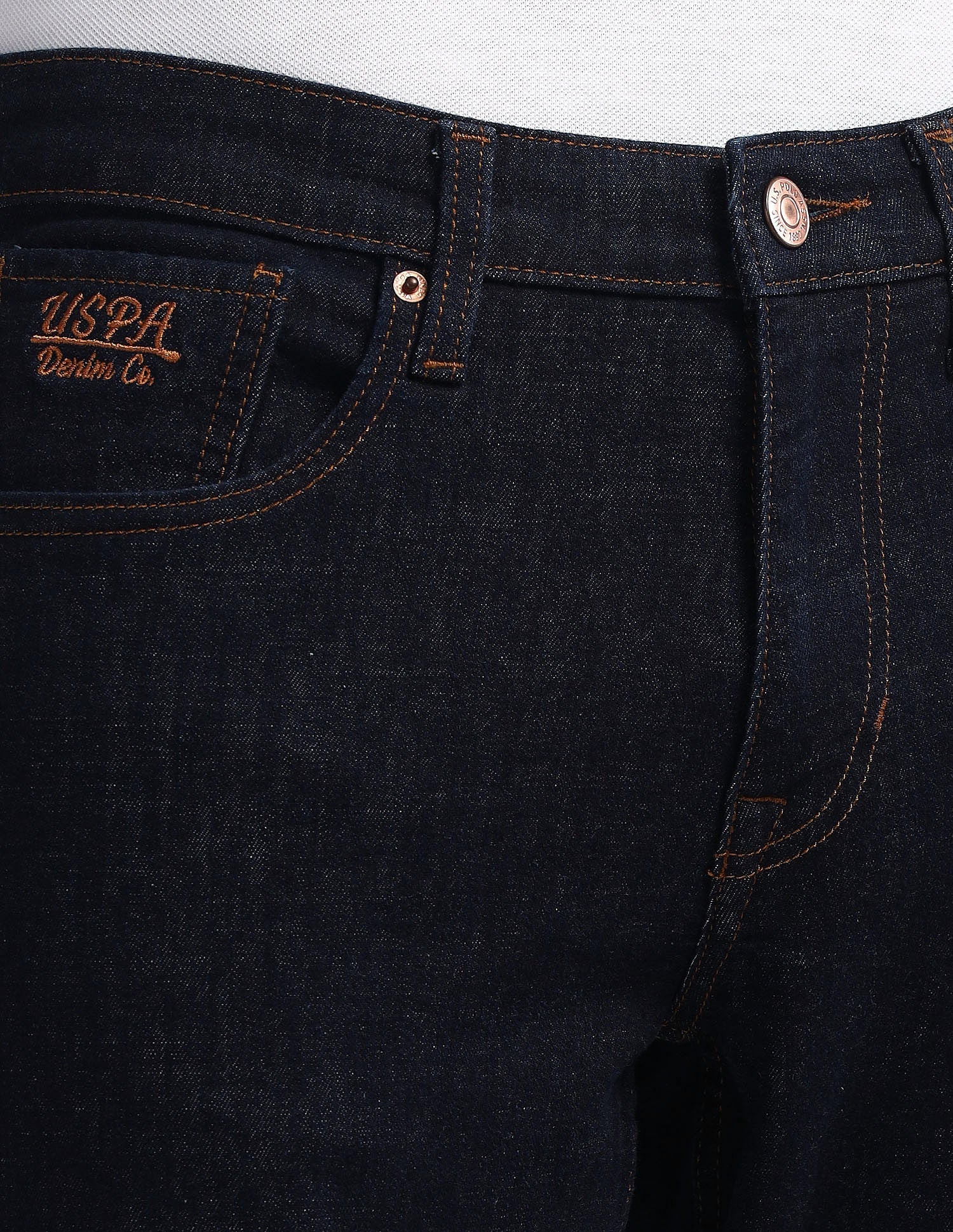 Brandon Slim Tapered Fit Rinse Jeans Dark Blue - U.S. Polo Assn. India | Large