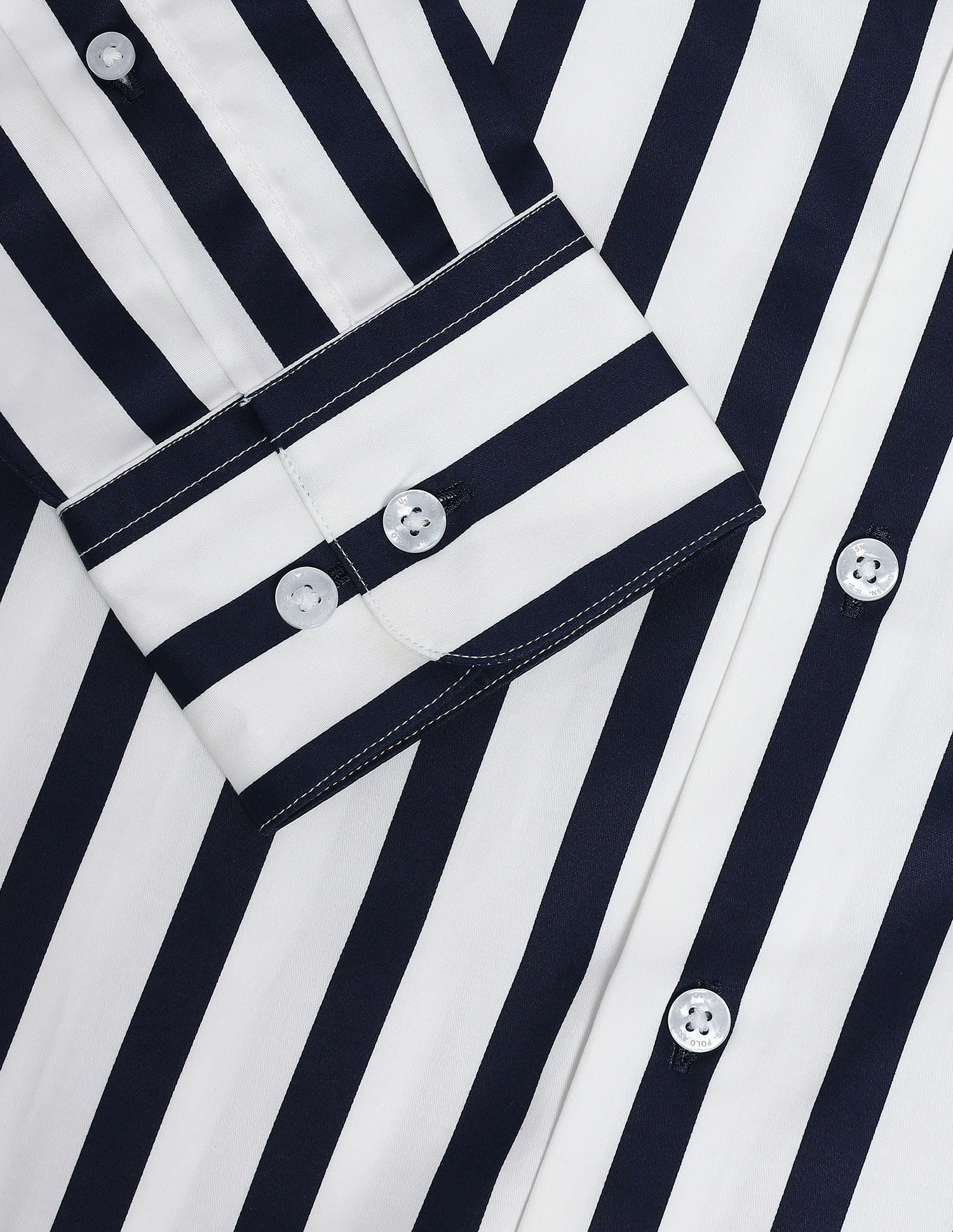 Tailored Fit Vertical Striped Shirt Navy - U.S. POLO ASSN. | Large