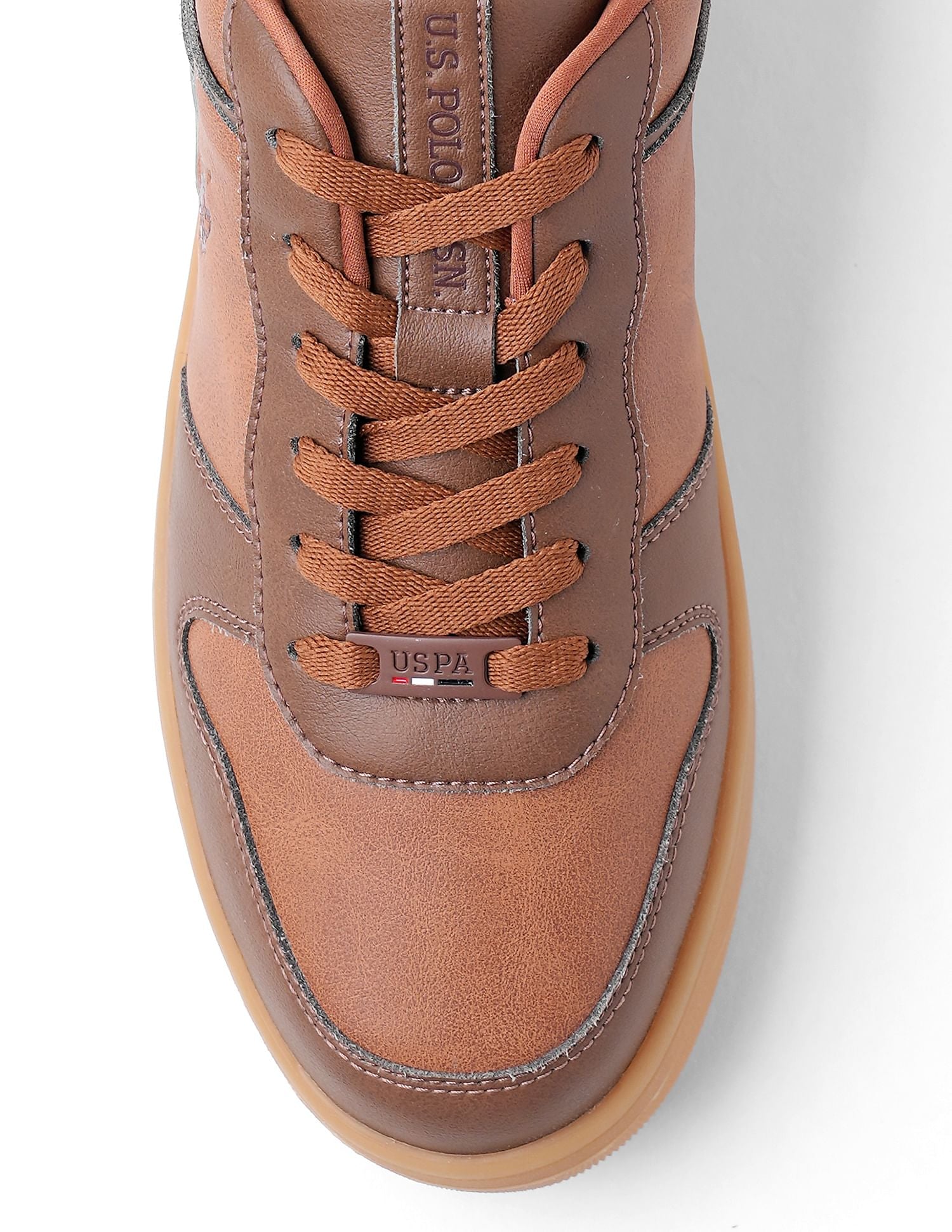 Men Colour Block Jaxon Sneakers Tan and Brown - U.S. POLO ASSN. | Large