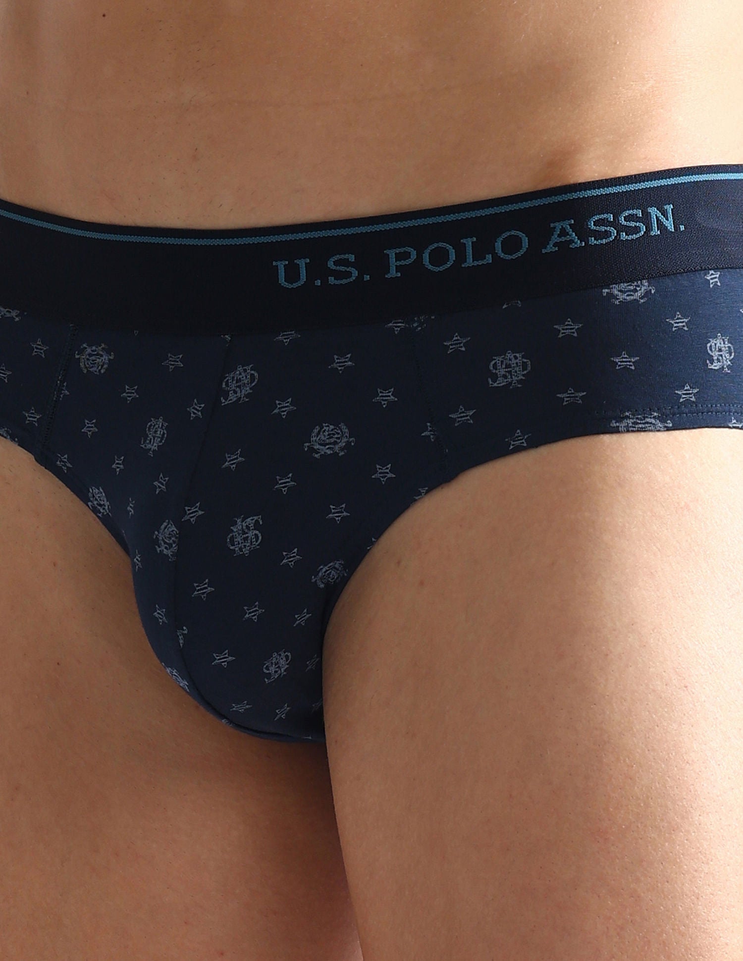 Pure Cotton Antibacterial OEB08 Briefs - Pack Of 2 Navy - U.S. POLO ASSN. | Large