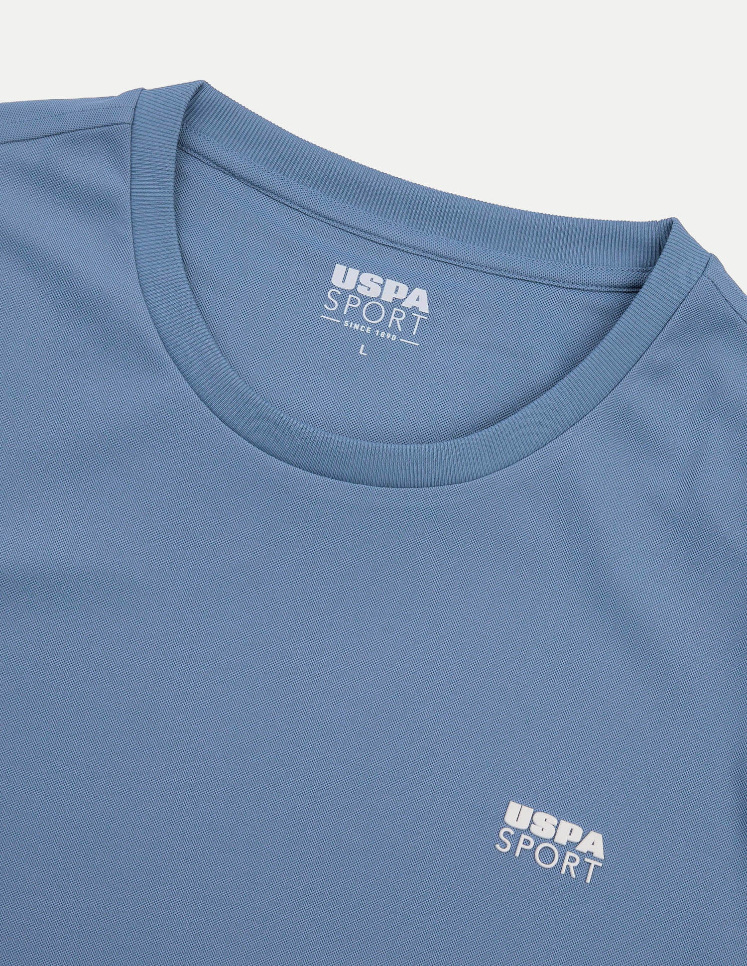 Solid Regular Fit Active T-Shirt Blue - U.S. Polo Assn. India | Large