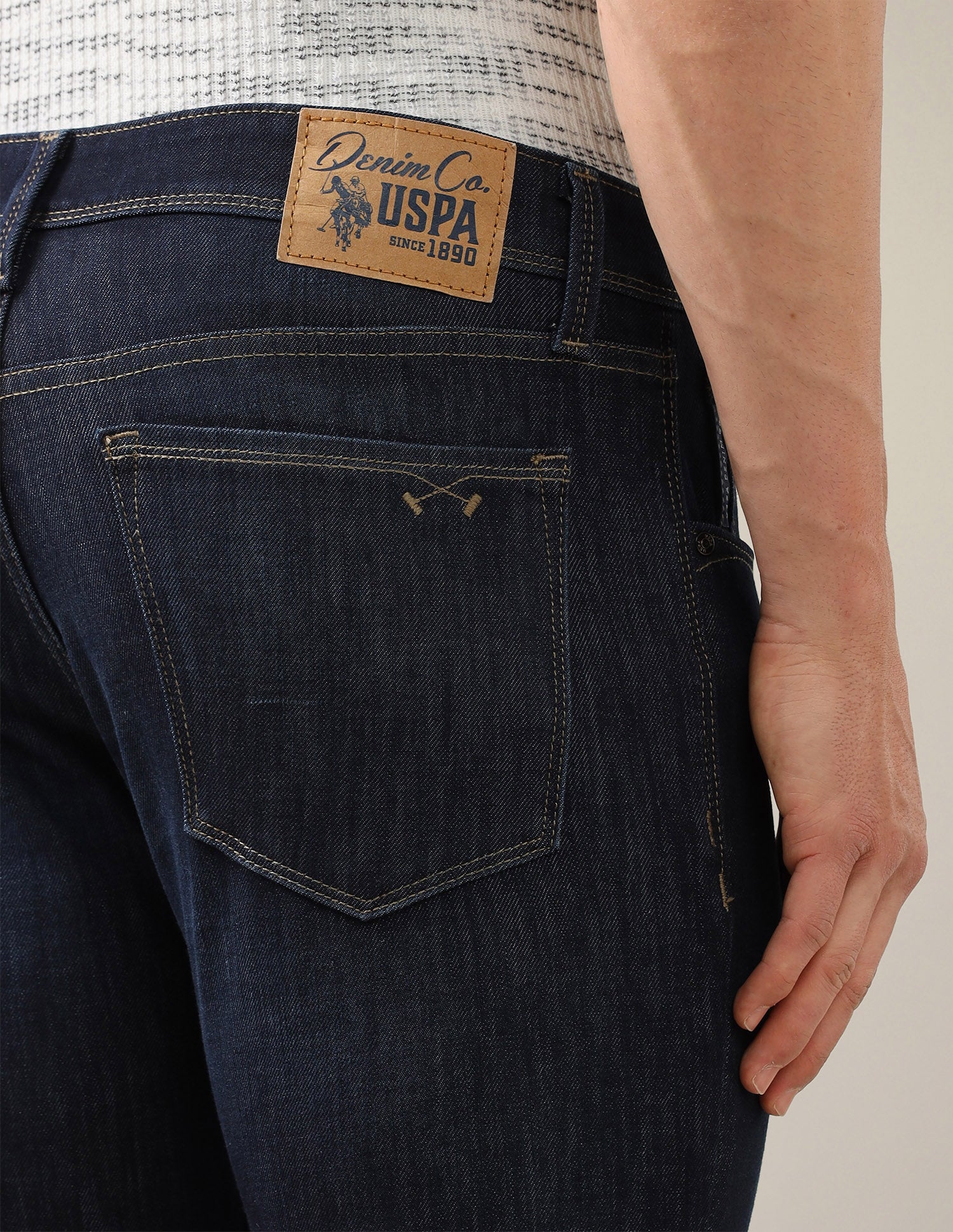 Brandon Slim-Tapered Fit Blue Jeans Dark Blue - U.S. Polo Assn. India | Large