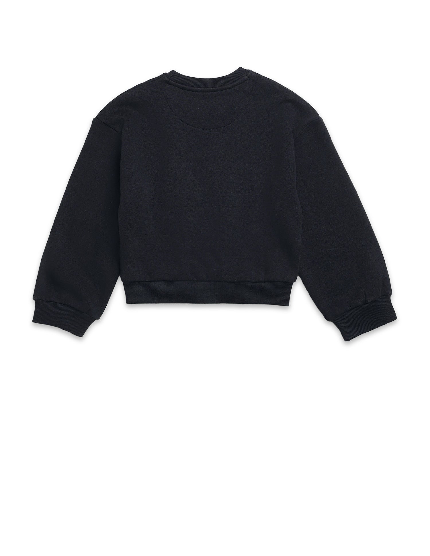 Brand Embellished Regular Fit Sweatshirt Jet Black - U.S. POLO ASSN. | Large