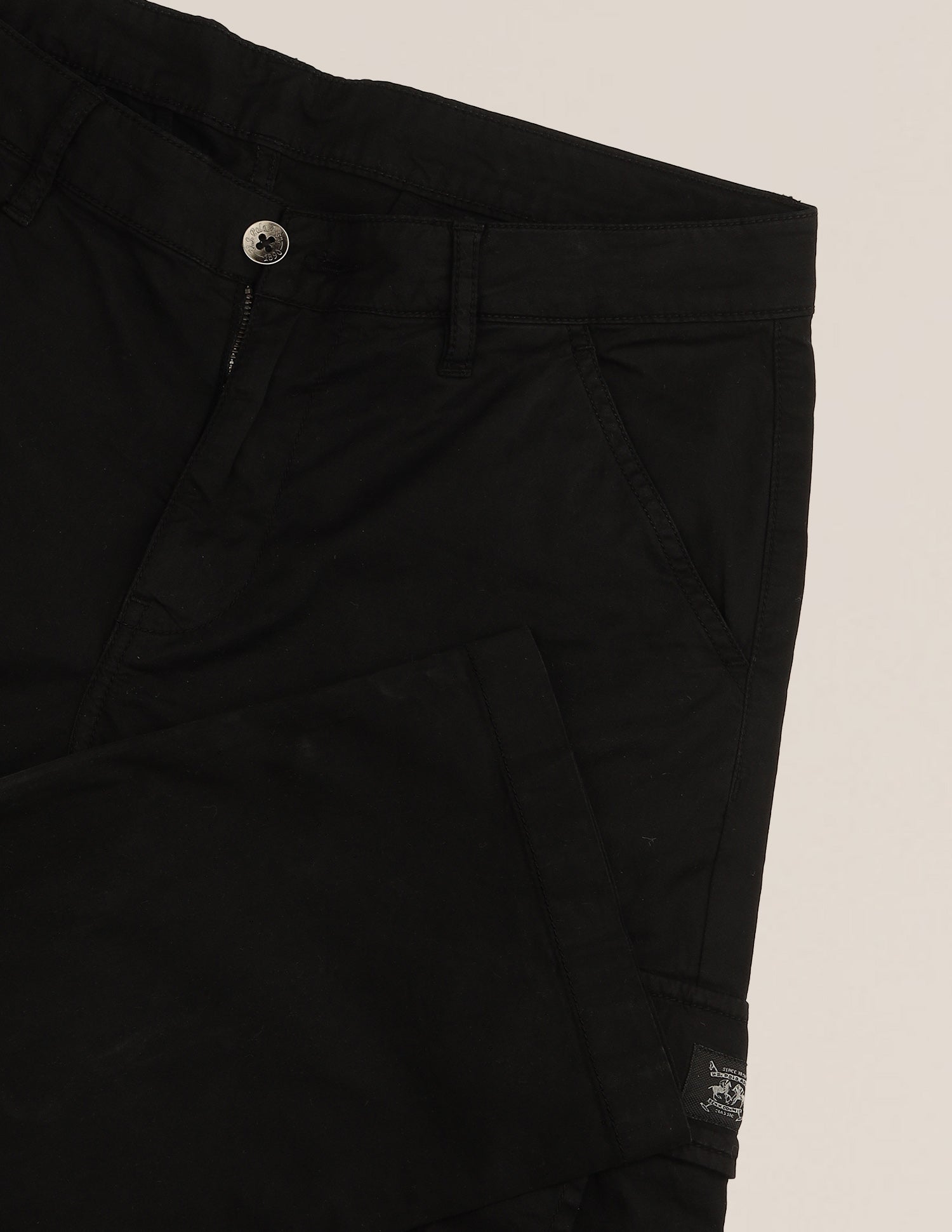 Harold Slim Straight Fit Twill Cargos Black - U.S. Polo Assn. India | Large