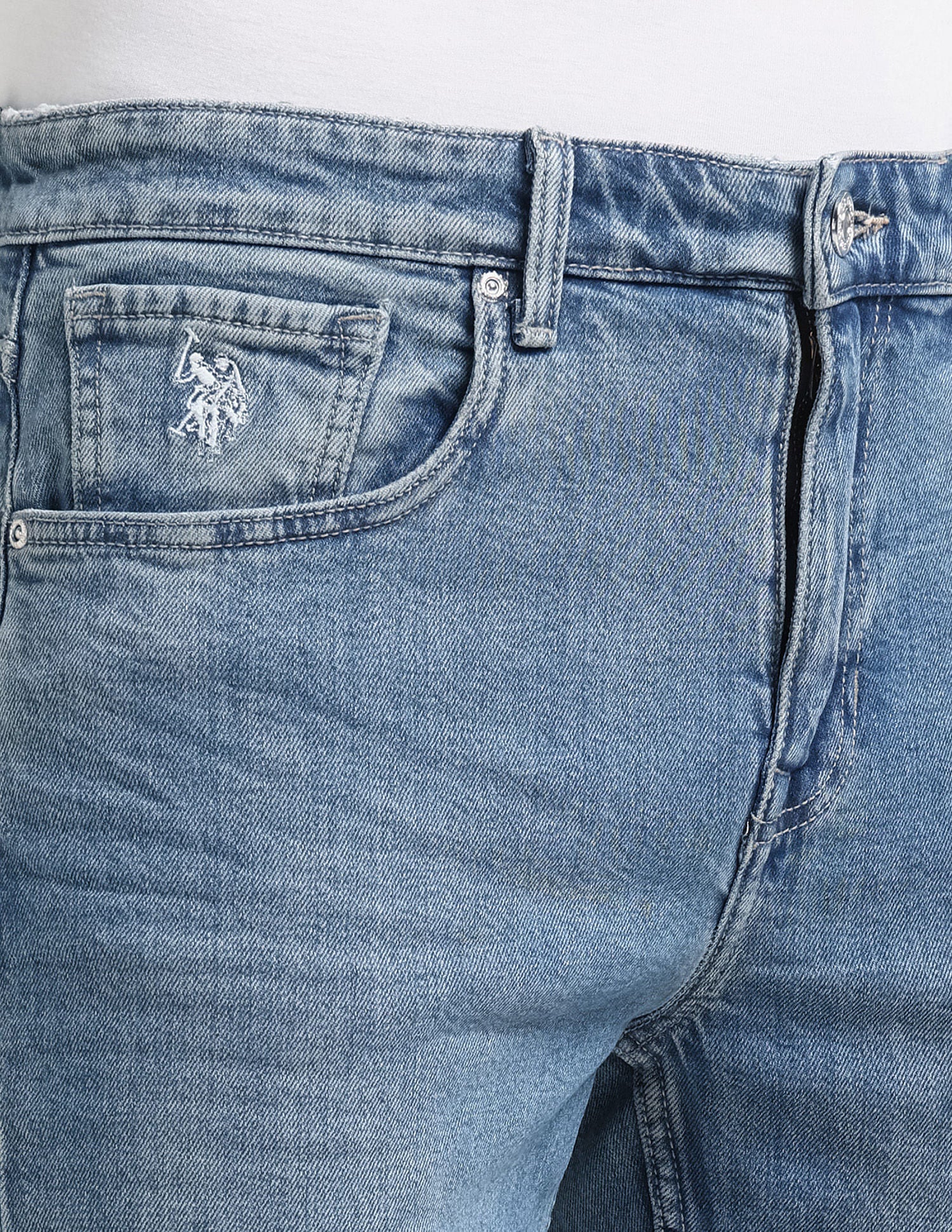 Harold Slim-Straight Fit Blue Jeans Blue - U.S. Polo Assn. India | Large