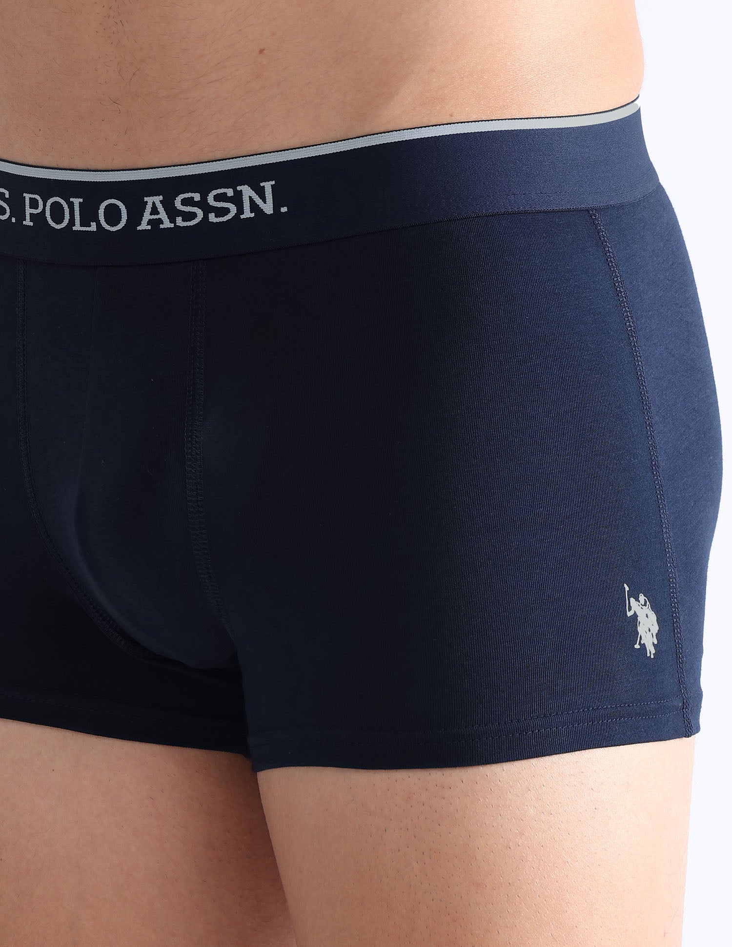 Antibacterial Solid ET004 Trunks - Pack Of 2 OliveandNavy - U.S. POLO ASSN. | Large