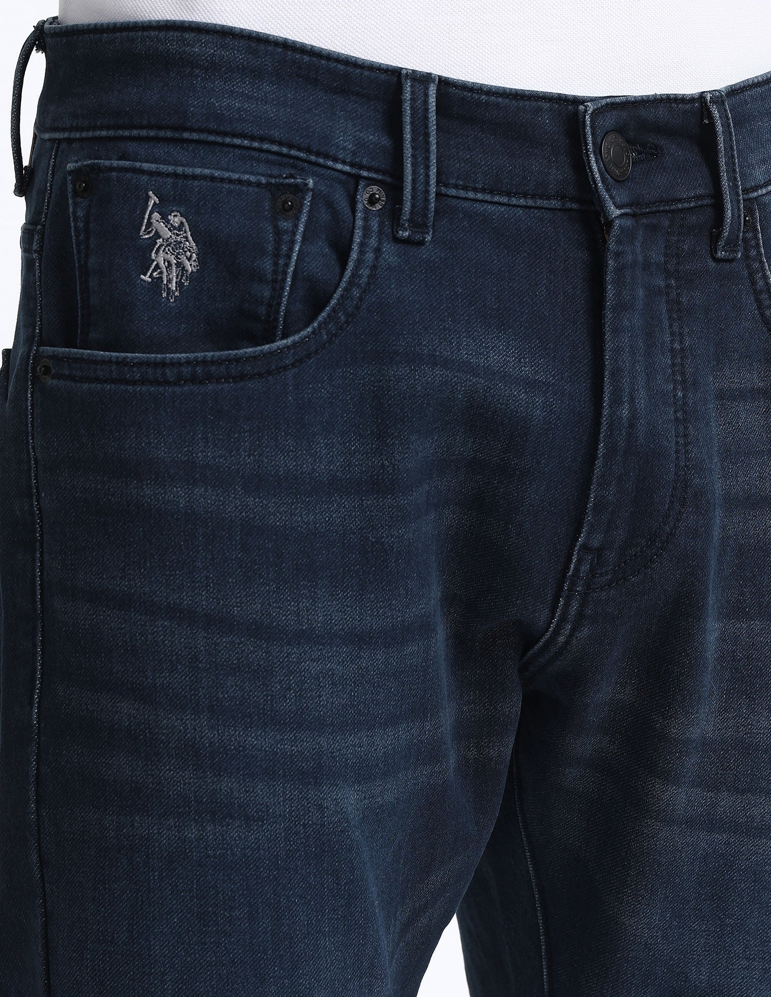 Henry Tapered Cropped Fit Blue Jeans Dark-Blue - U.S. Polo Assn. India | Large