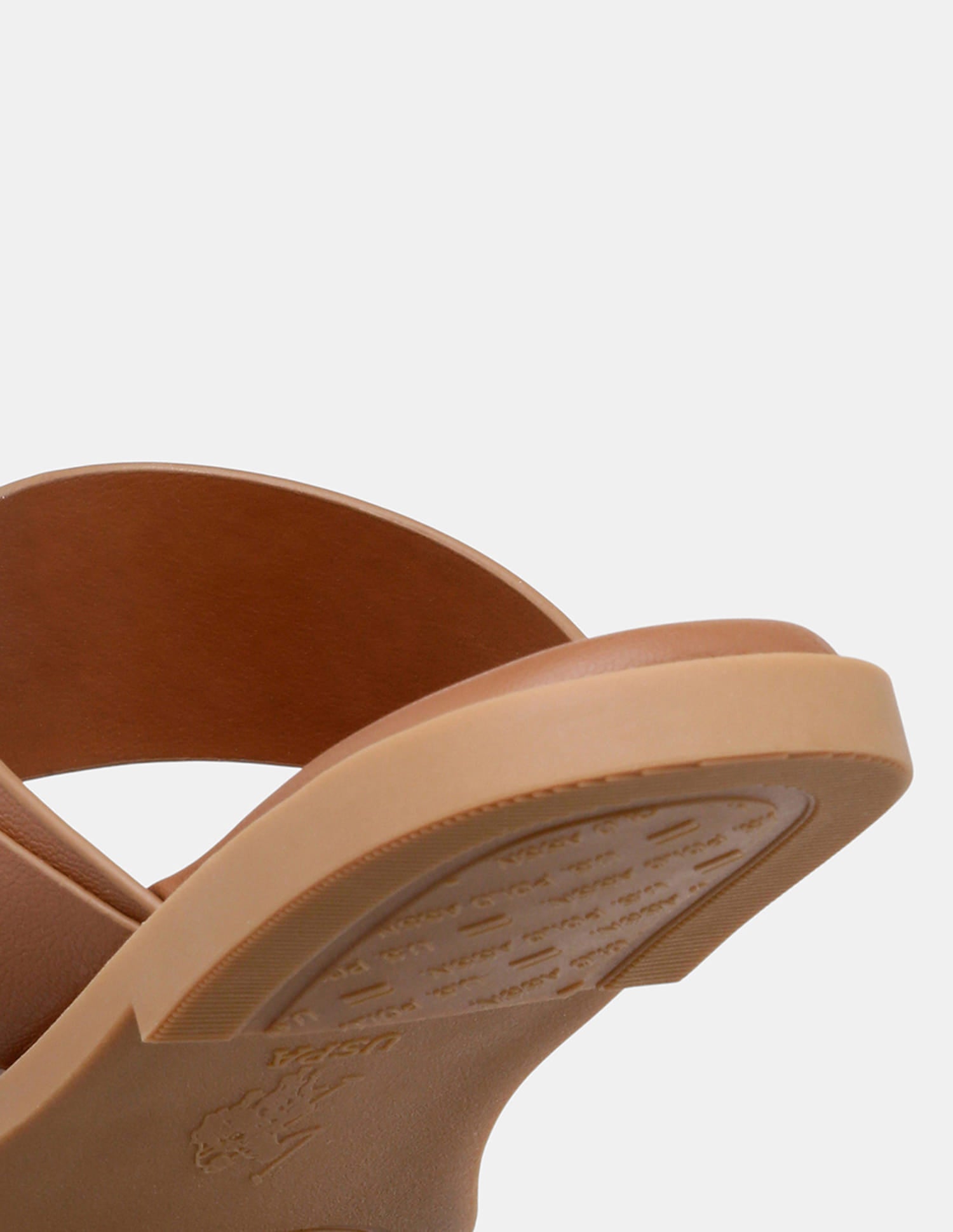 Women Jores Open Toe Buckle Sandals Tan - U.S. Polo Assn. India | Large