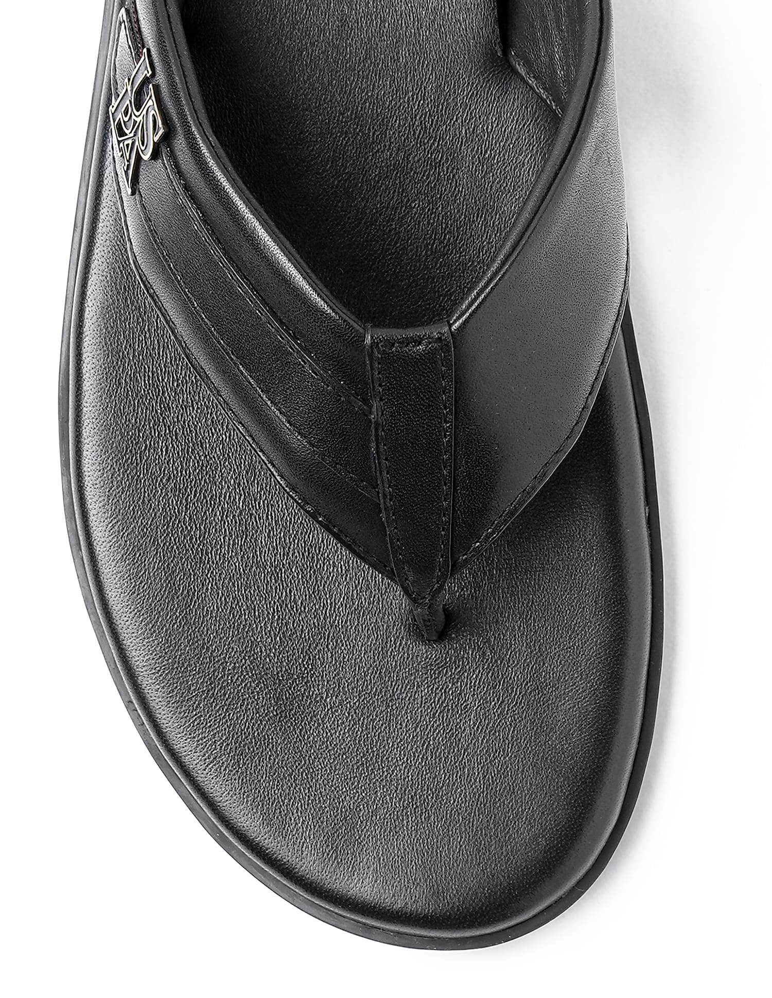 Men Broad Strap Hendrik Flip Flops Black - U.S. Polo Assn. India | Large