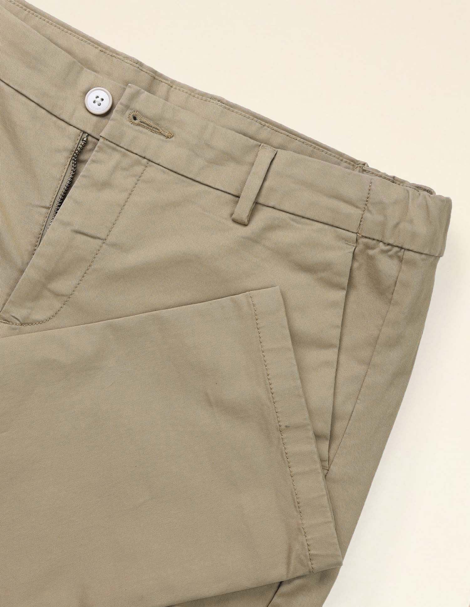 Slim Fit Solid Chinos Khaki - U.S. Polo Assn. India | Large