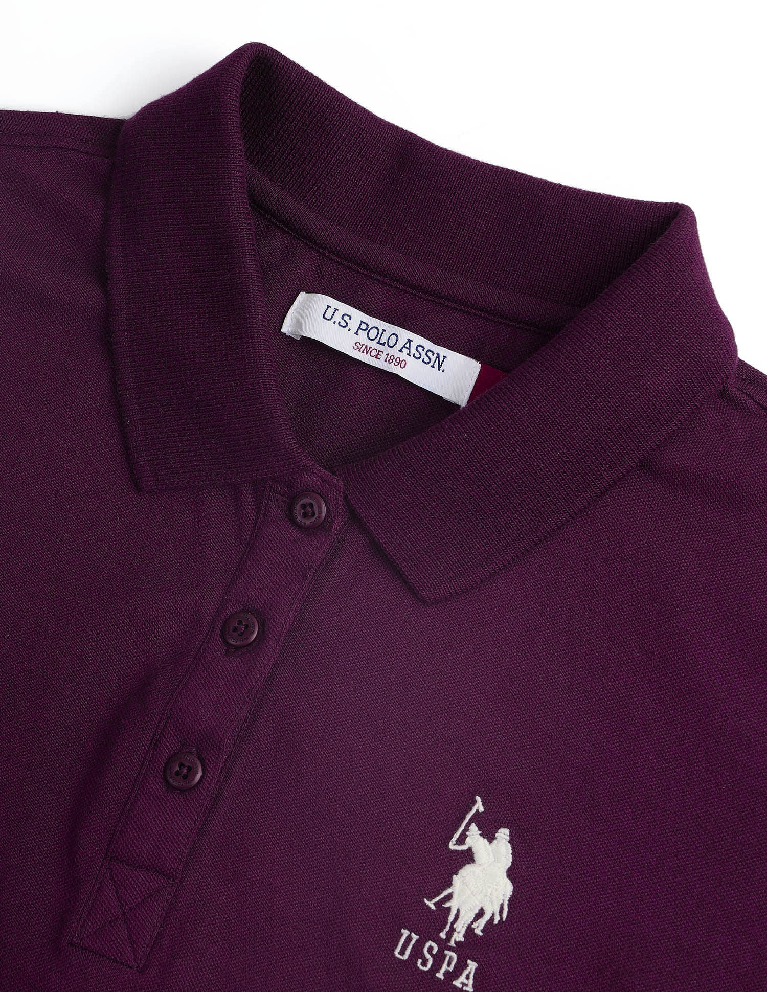 Embroidered Logo Regular Polo Shirt Plum - U.S. POLO ASSN. | Large