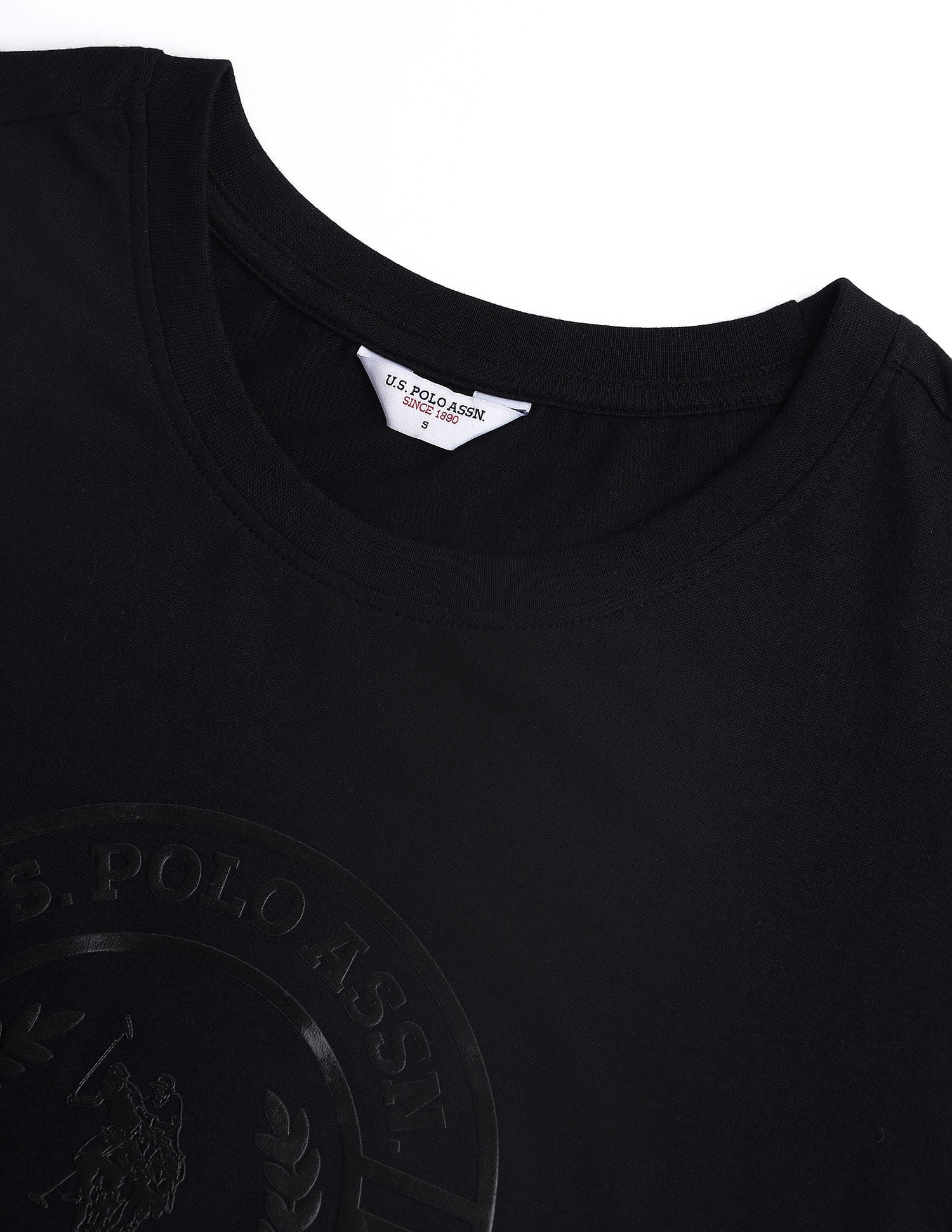 Pure Cotton Gel Print T-Shirt Black - U.S. POLO ASSN. | Large