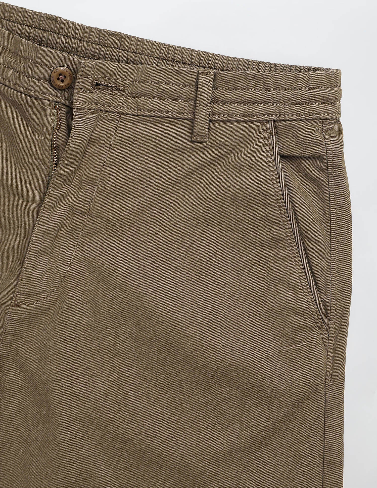 Slim Fit Twill Shorts Brown - U.S. Polo Assn. India | Large