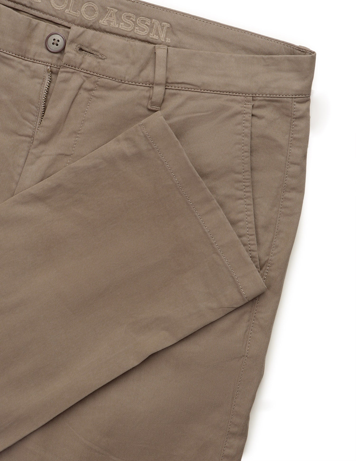 Denver slim fit Twill Trousers Tan - U.S. Polo Assn. India | Large