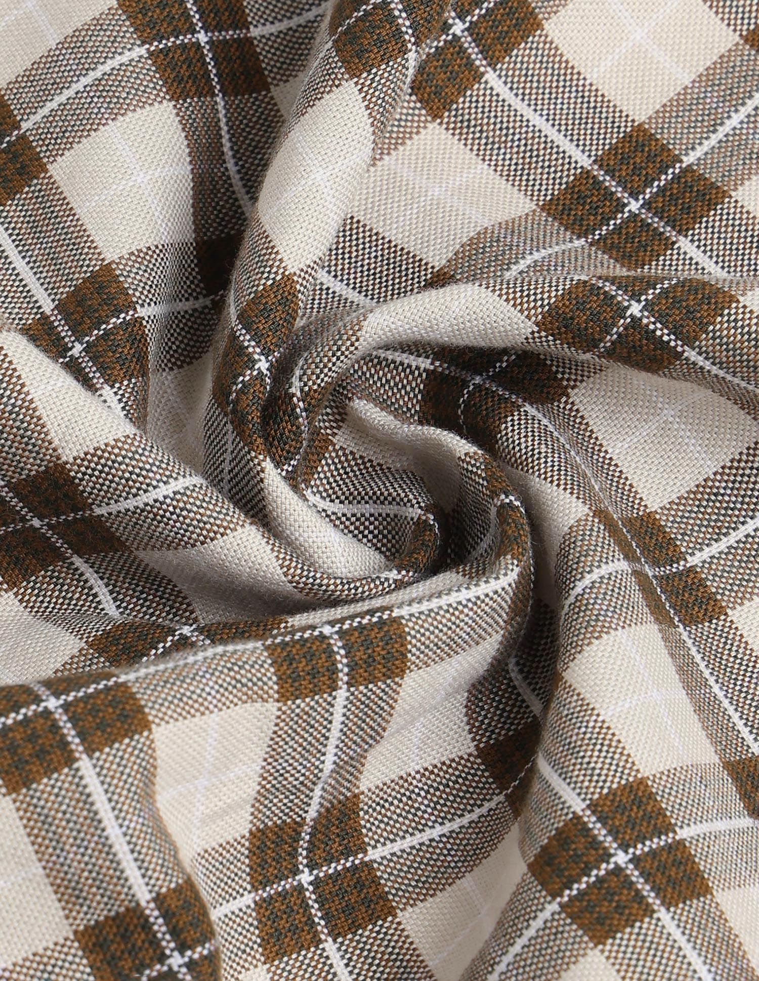 Equestrian Sports @ Elevnado Plaid Checked Shirt Khaki - U.S. Polo Assn. India | Large