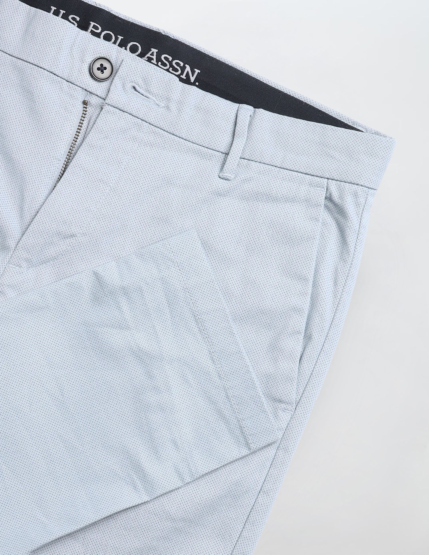 Austin Slim Fit Twill Trousers Light Blue - U.S. Polo Assn. India | Large
