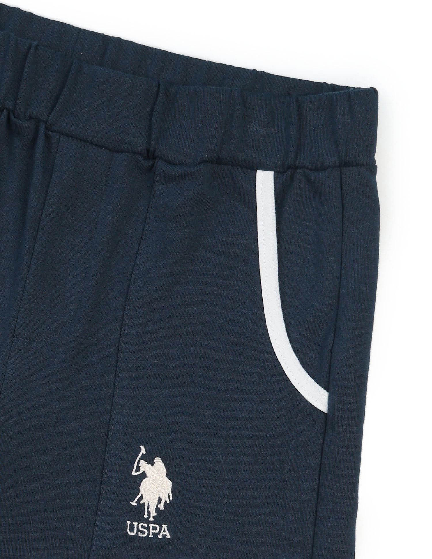 Girls Regular Fit Cargo Track Pants Navy - U.S. POLO ASSN. | Large