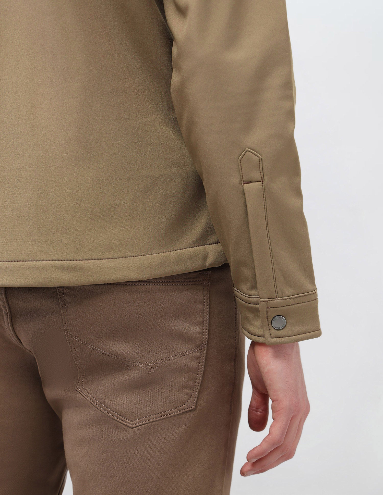 Solid Regular Fit Jacket Light Brown - U.S. Polo Assn. India | Large