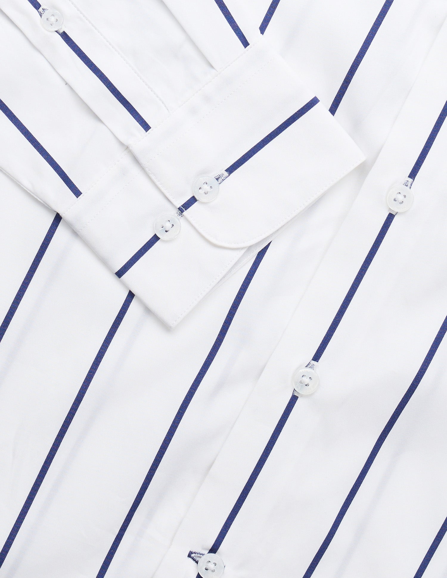Pacho X Vertical Striped Tailored Fit Shirt White - U.S. Polo Assn. India | Large
