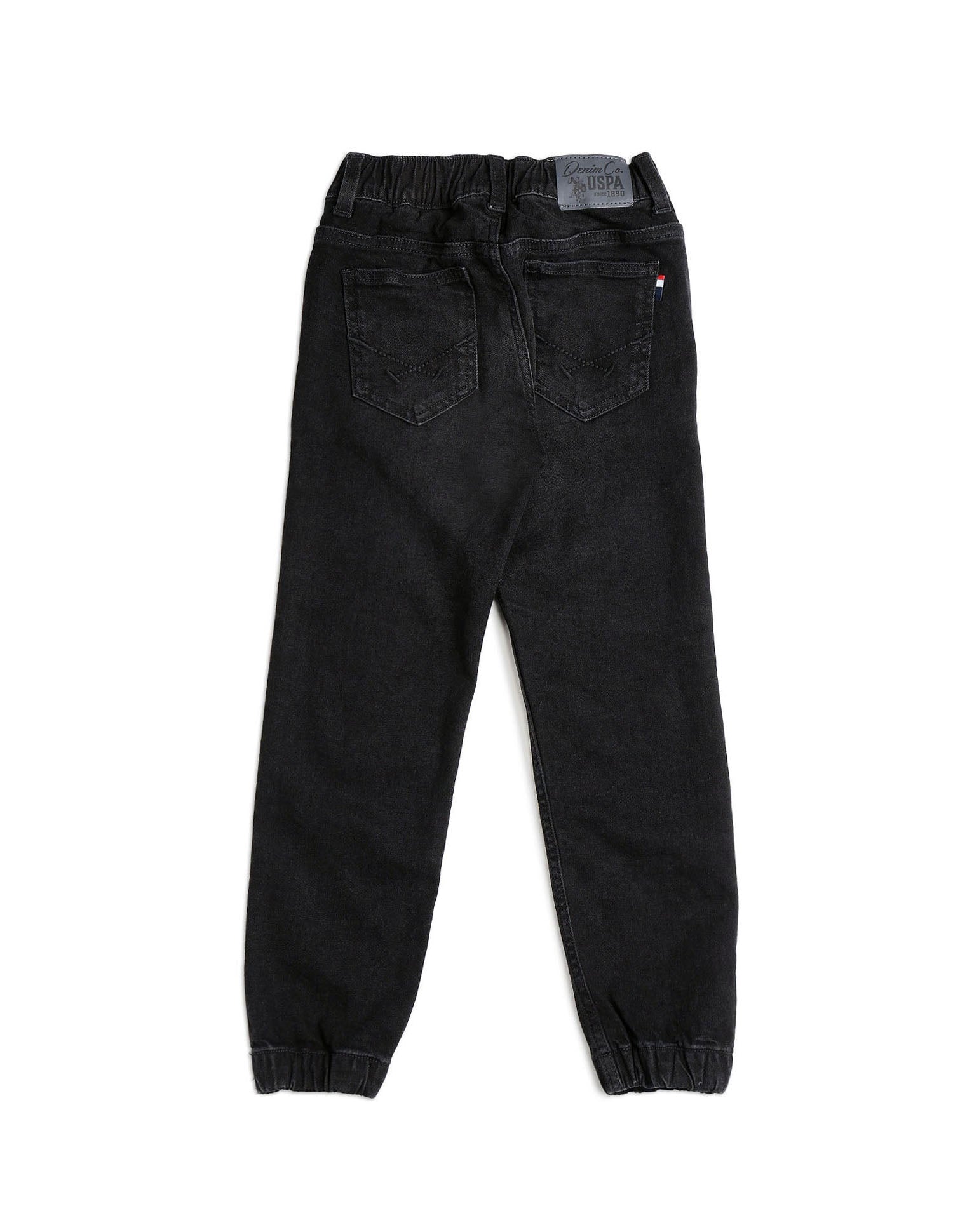 Boys Stone Washed Relaxed Fit Jeans Black - U.S. POLO ASSN. | Large