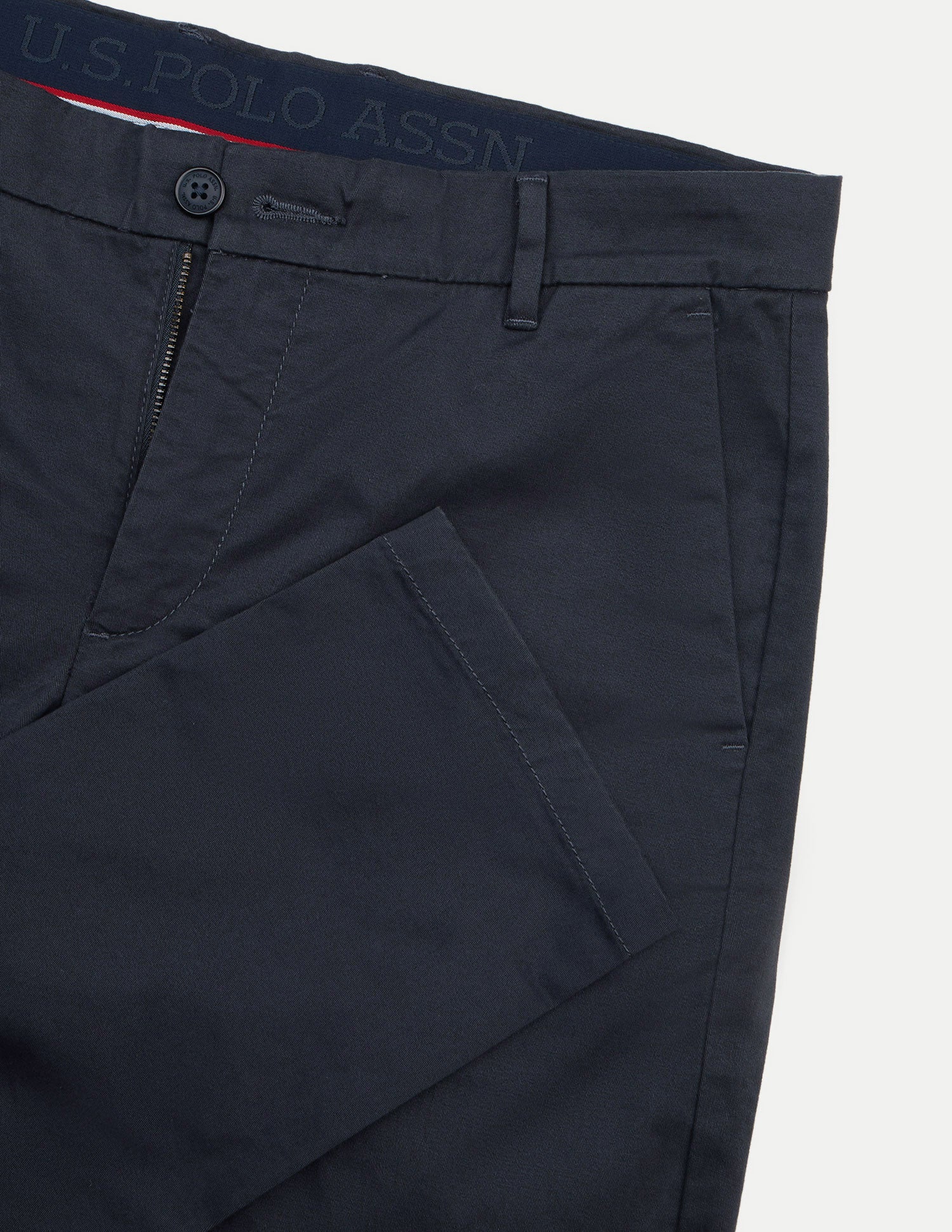 Austin Trim Regular Fit Twill Trousers Navy - U.S. Polo Assn. India | Large