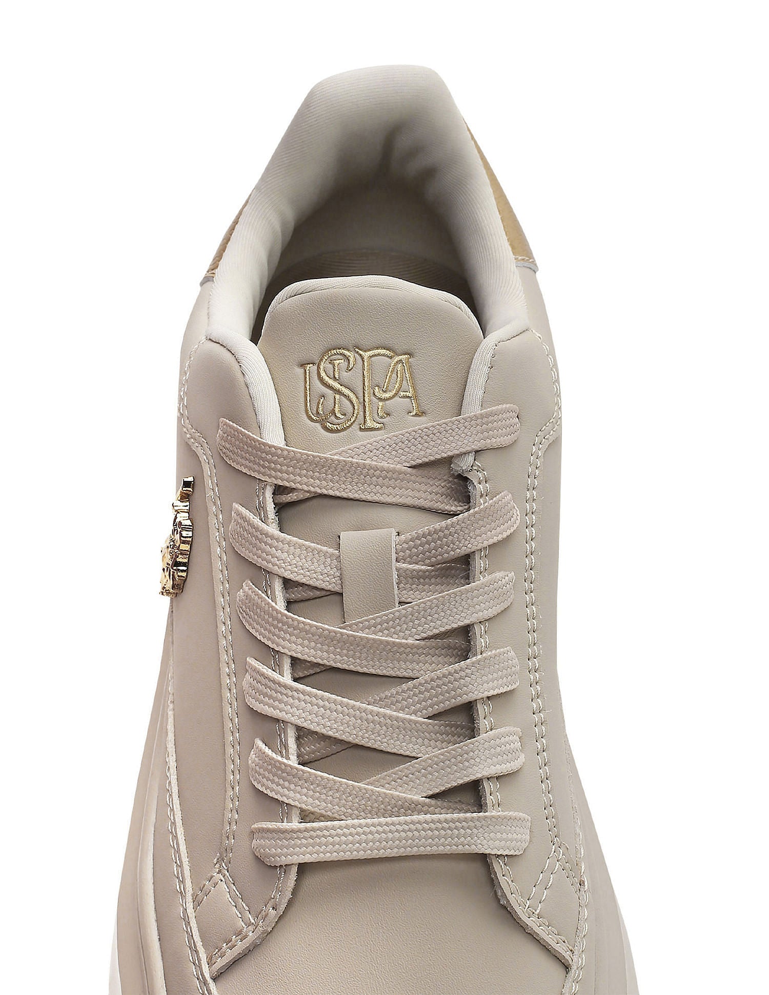 Lace Ups Padded Eleanor 2.0 Sneakers Beige - U.S. Polo Assn. India | Large