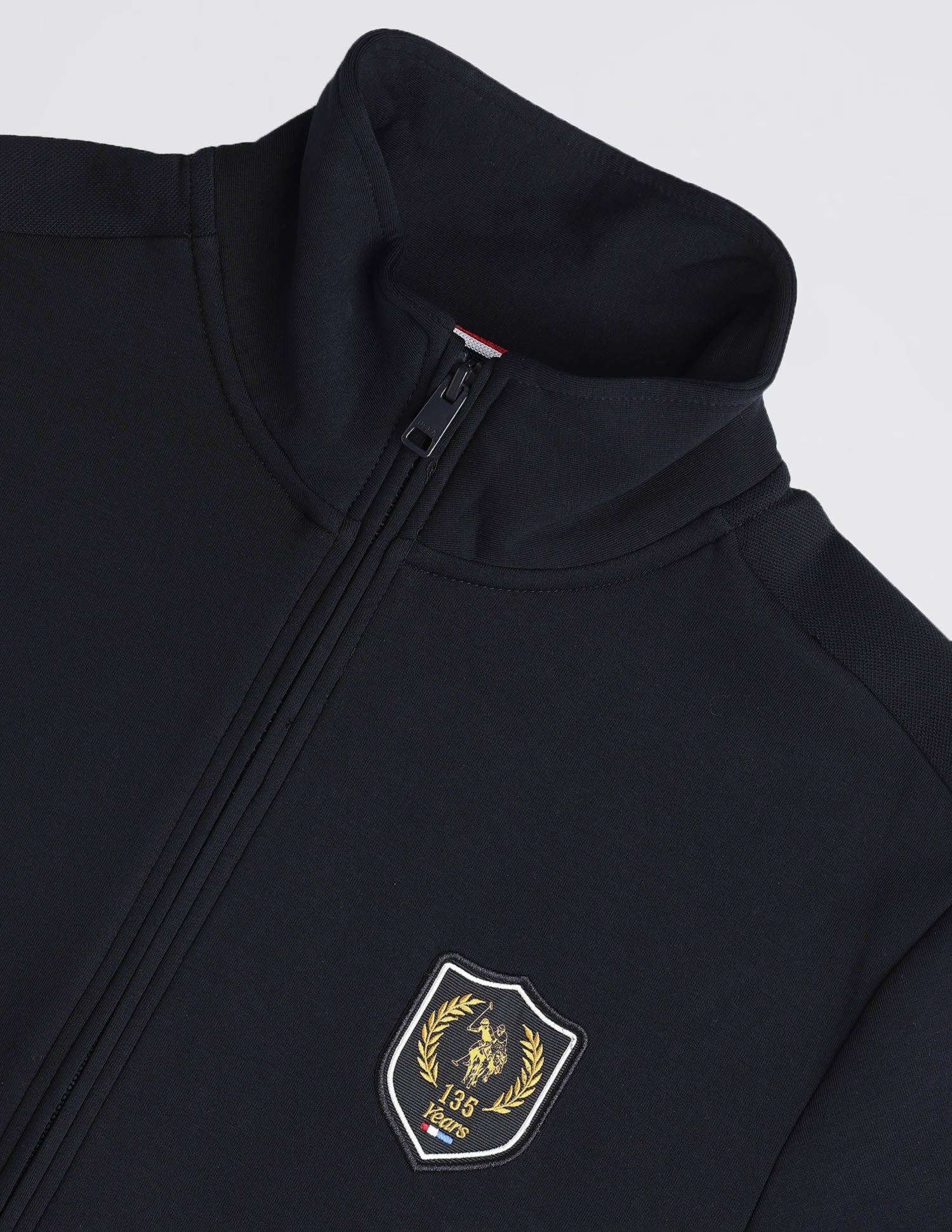 Solid Regular Fit Zipper Sweatshirt Navy - U.S. POLO ASSN. | Large