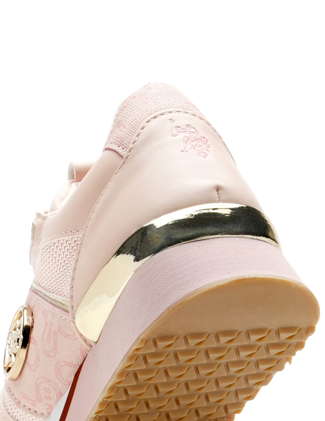 Women Round Toe Solid Stella Sneakers Pink - U.S. Polo Assn. India | Large