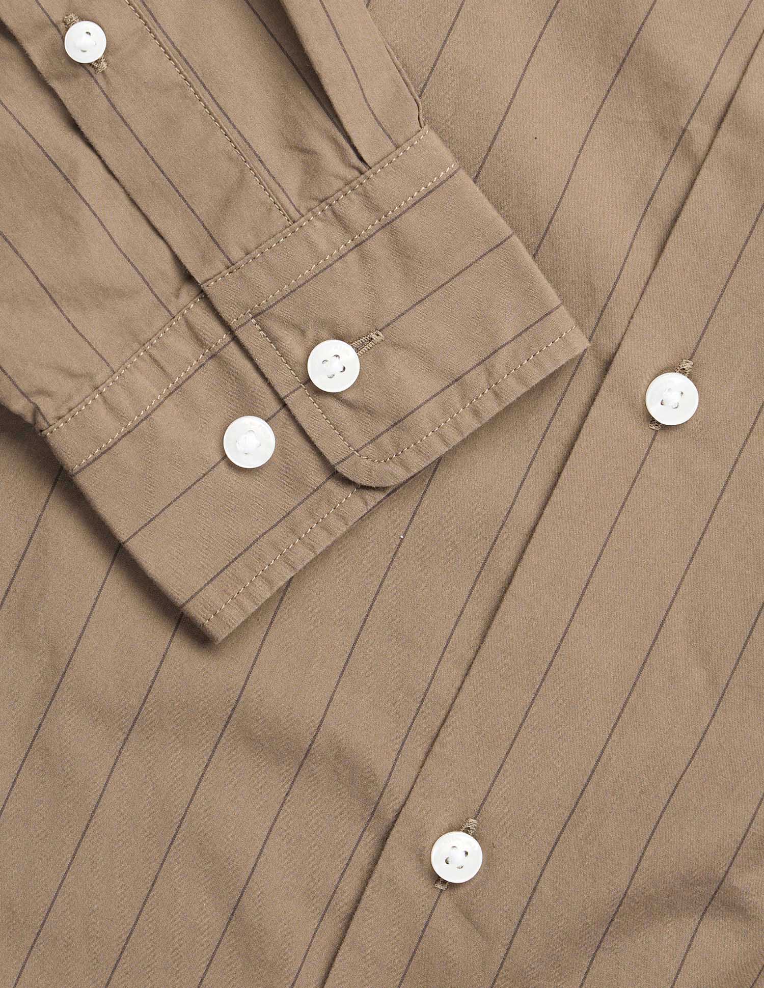 Pacho X Vertical Striped Tailored Fit Shirt Brown - U.S. POLO ASSN. | Large