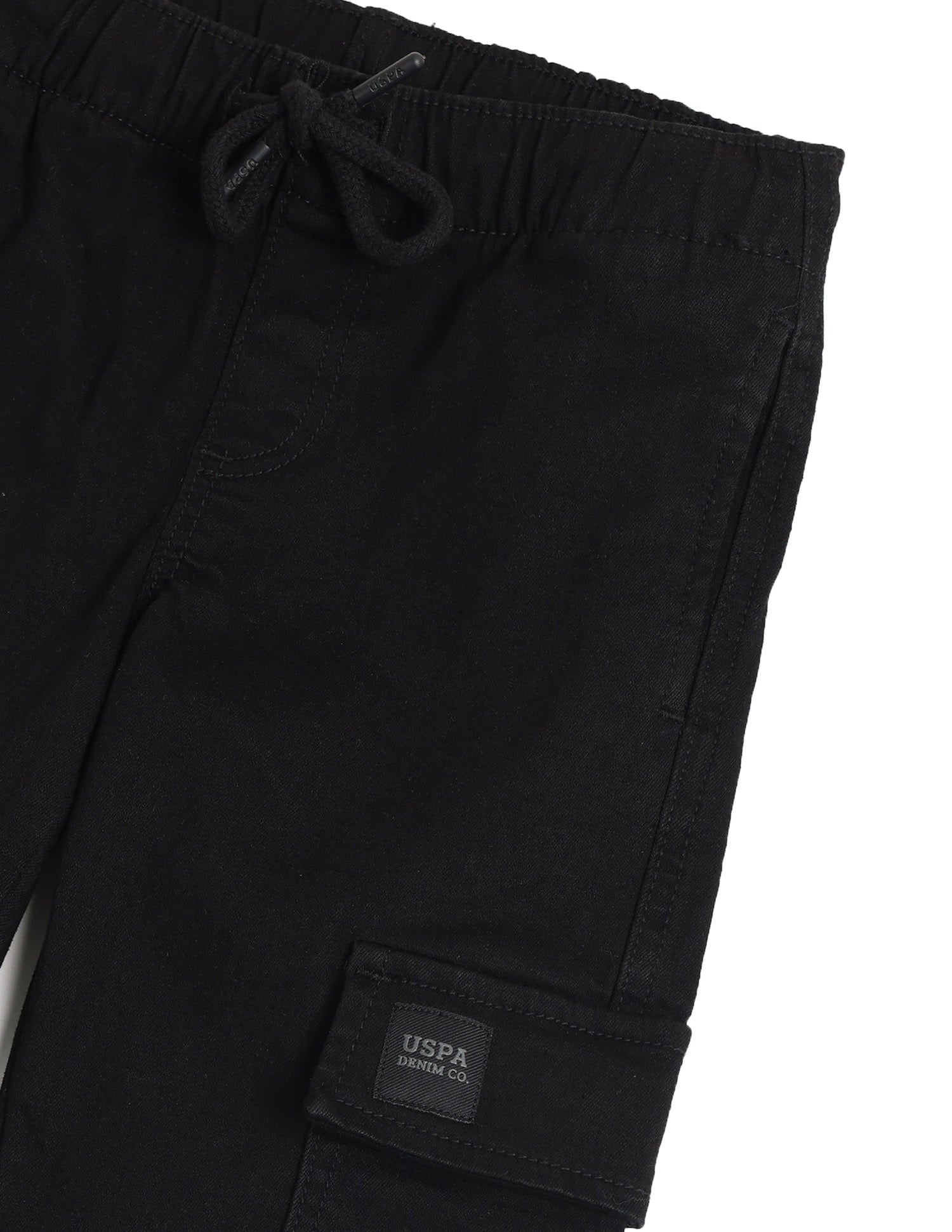 Boys Regular Fit Cargo Jeans Black - U.S. POLO ASSN. | Large