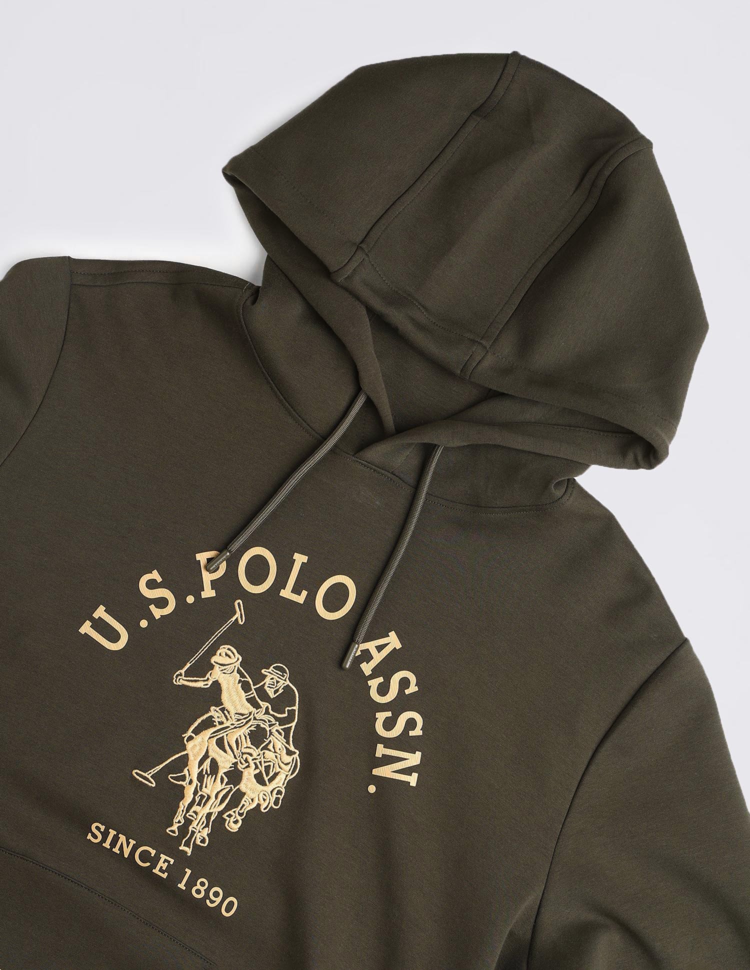 Brand Embroidered Hooded Sweatshirt Olive - U.S. POLO ASSN. | Large