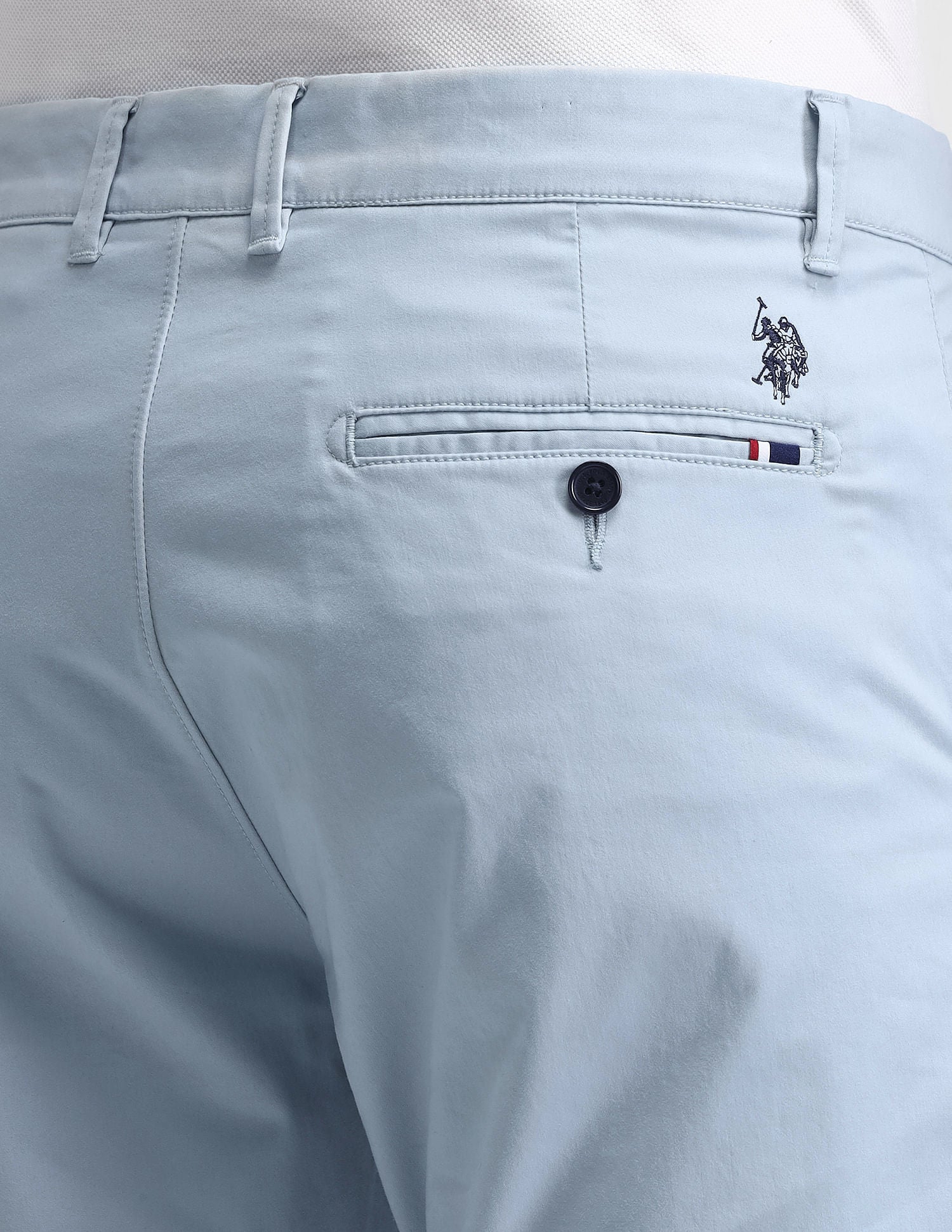 Mid Rise Regular Fit Trousers Blue - U.S. POLO ASSN. | Large