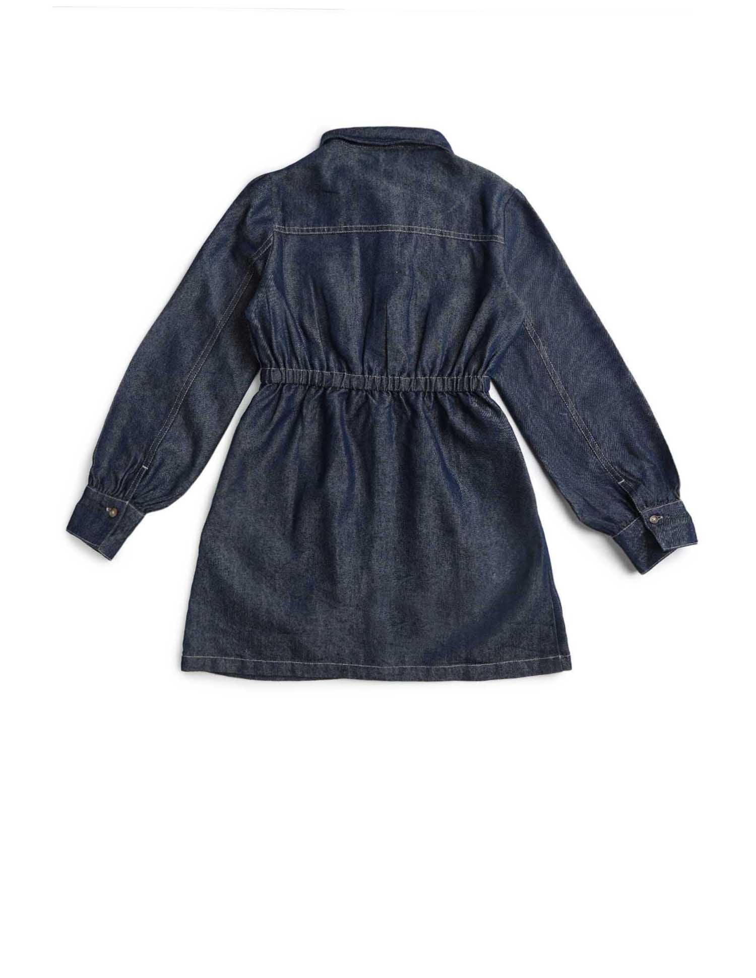 Girls Solid Shirt Dress Blue - U.S. POLO ASSN. | Large