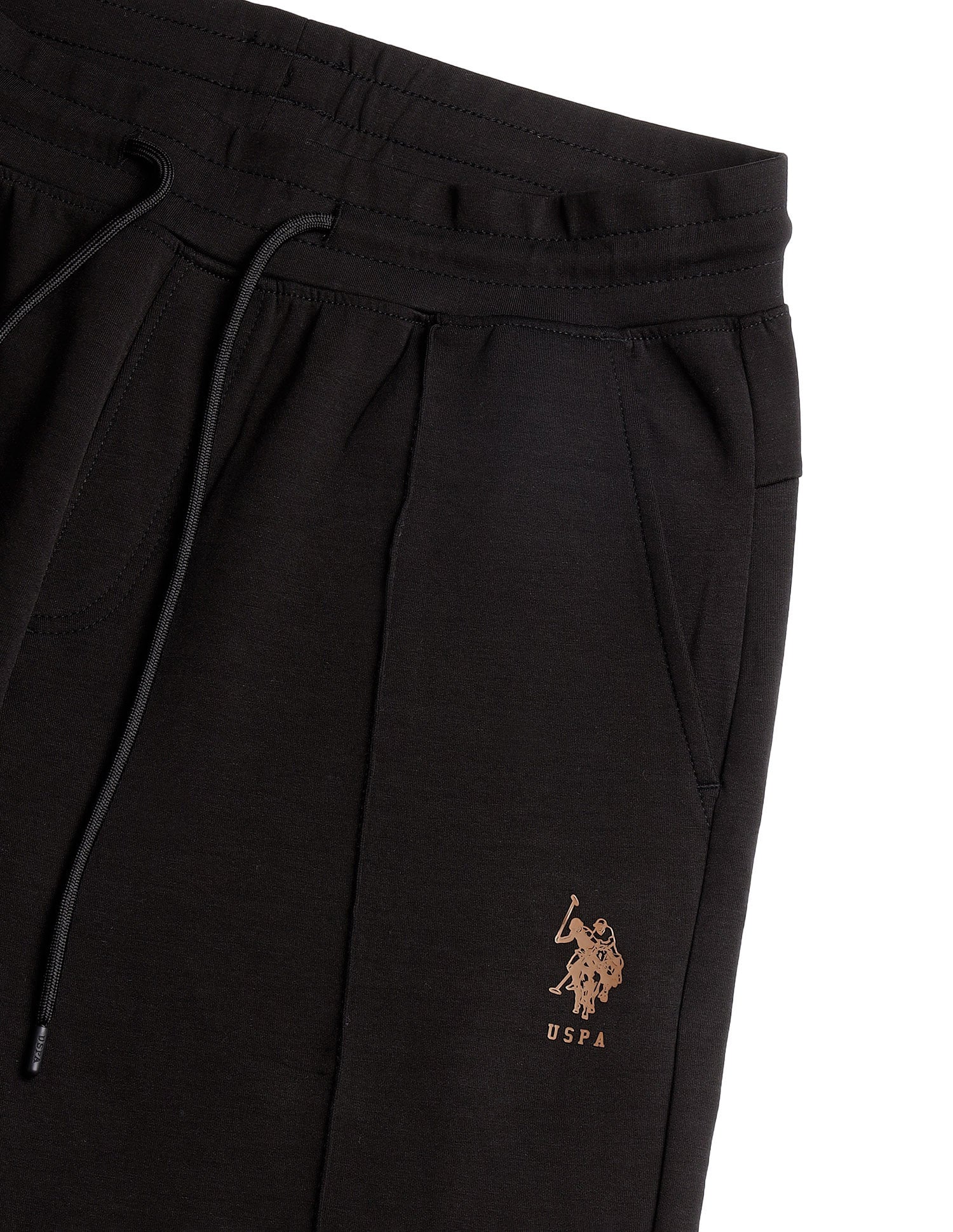 Cotton Stretch Mid Rise PR002-PL Lounge Pants - Pack Of 1 Black - U.S. Polo Assn. India | Large