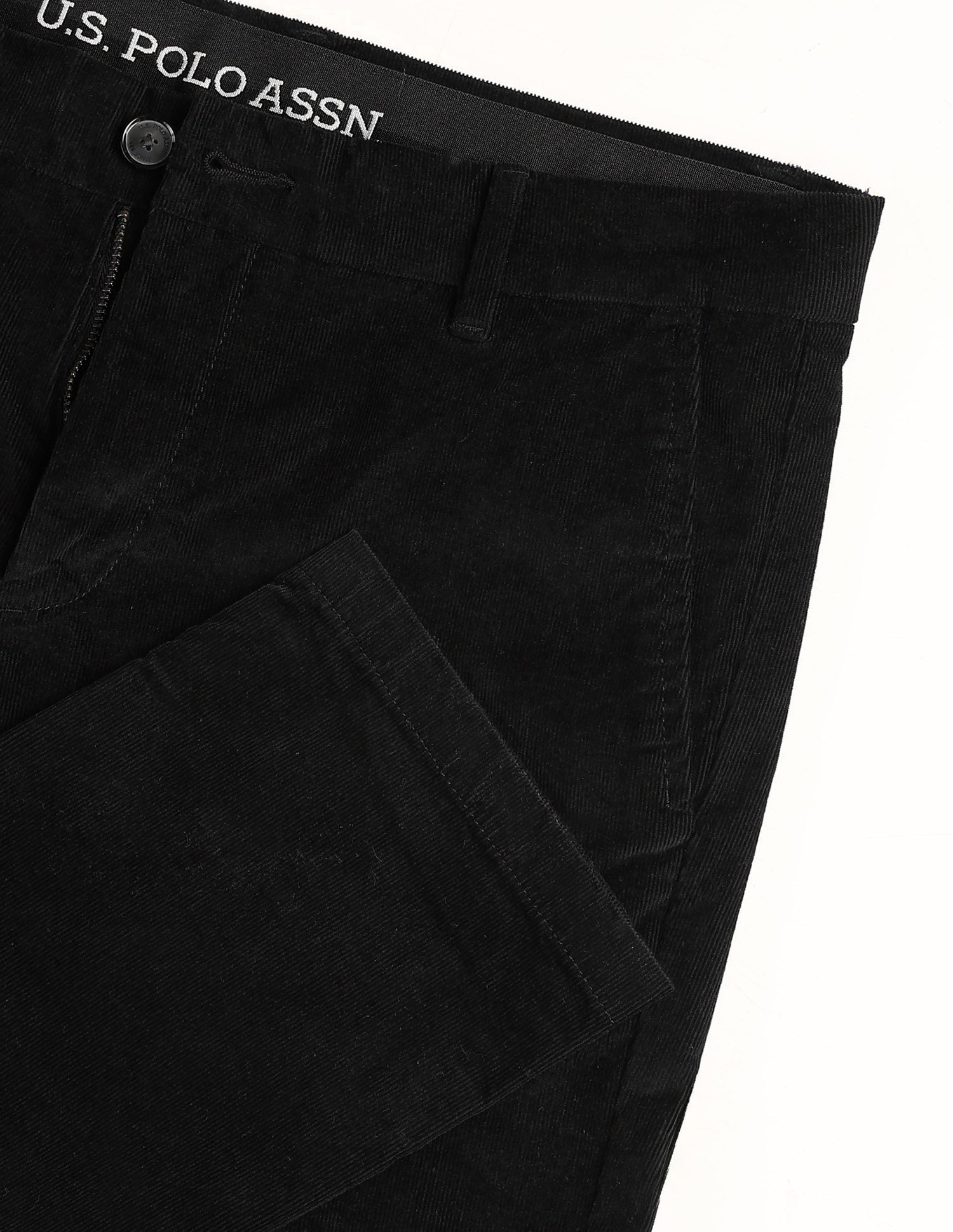Mid Rise Slim Fit Trousers Black - U.S. POLO ASSN. | Large