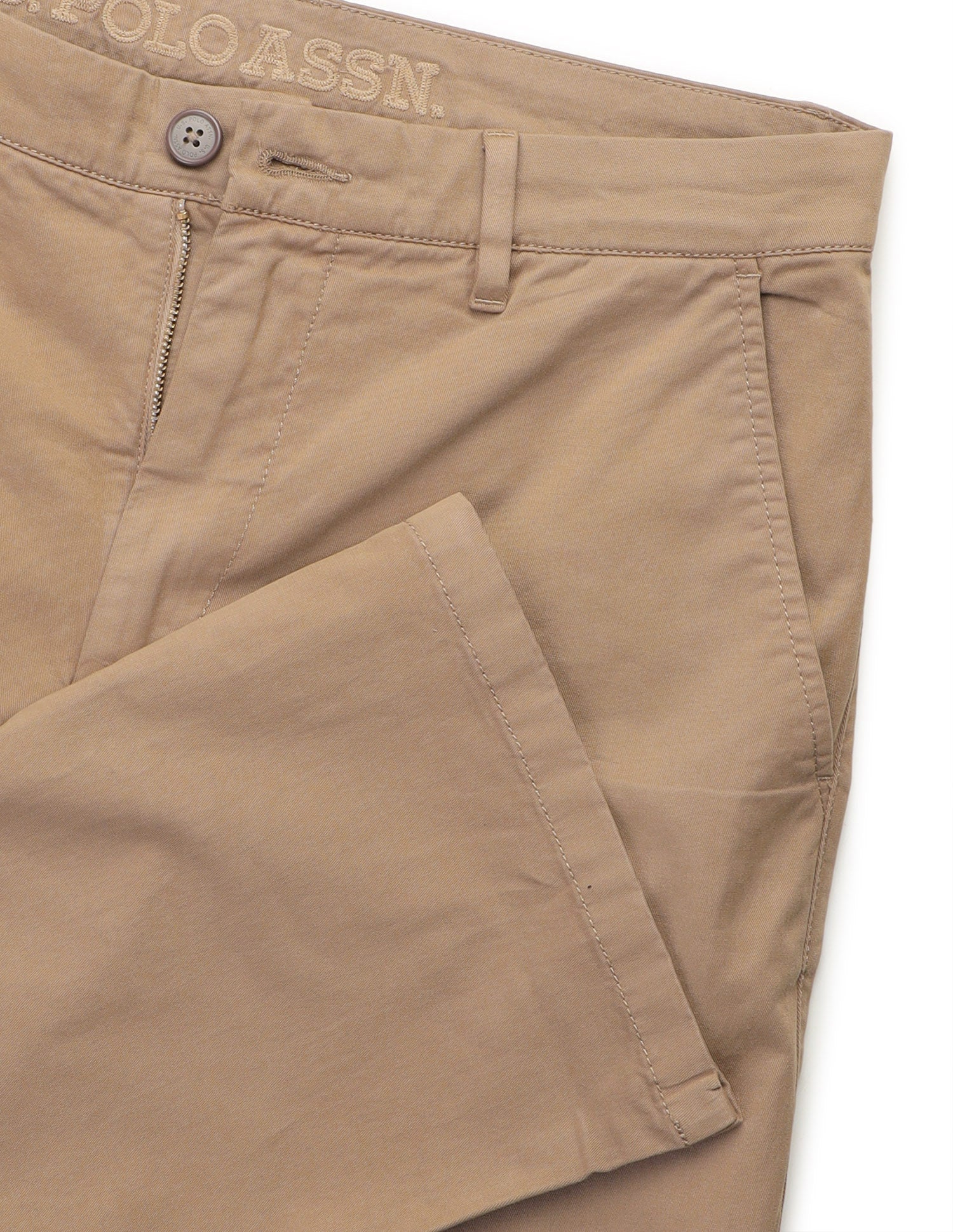 Riley straight fit Twill Trousers Tan - U.S. Polo Assn. India | Large