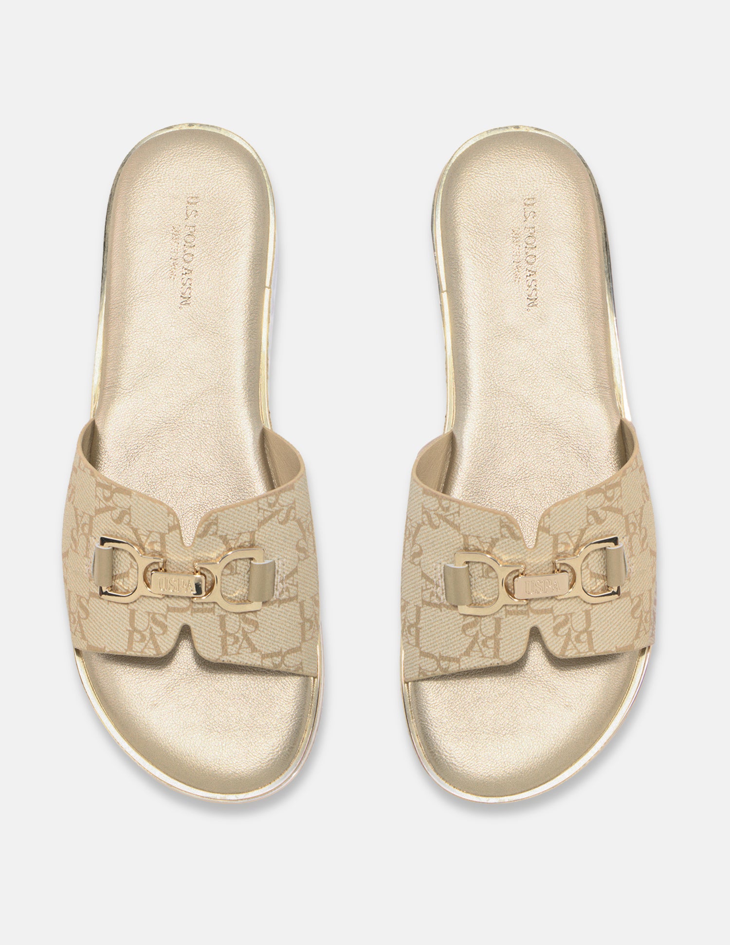 Monogram Viha Sandals Beige - U.S. Polo Assn. India | Large